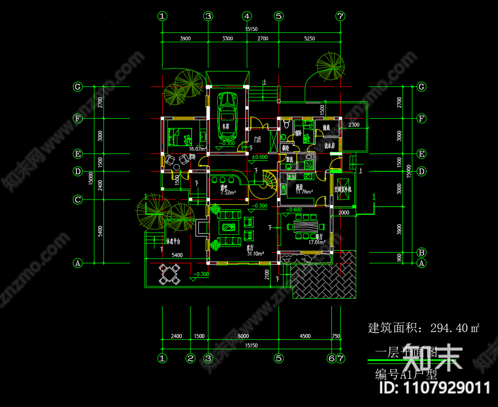 自建别墅cad施工图下载【ID:1107929011】