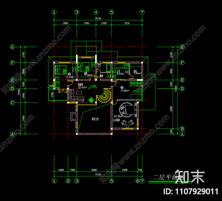 自建别墅cad施工图下载【ID:1107929011】