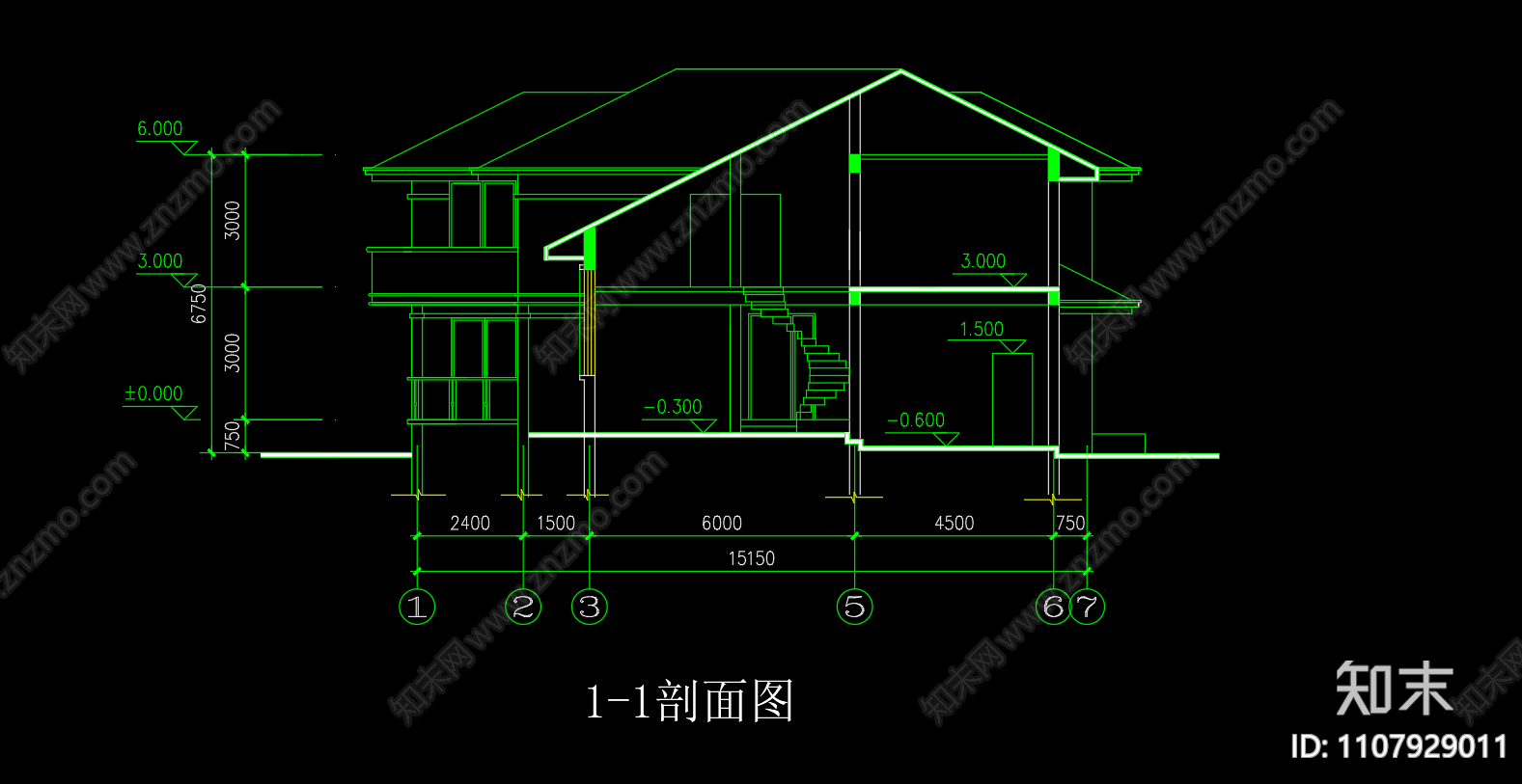 自建别墅cad施工图下载【ID:1107929011】