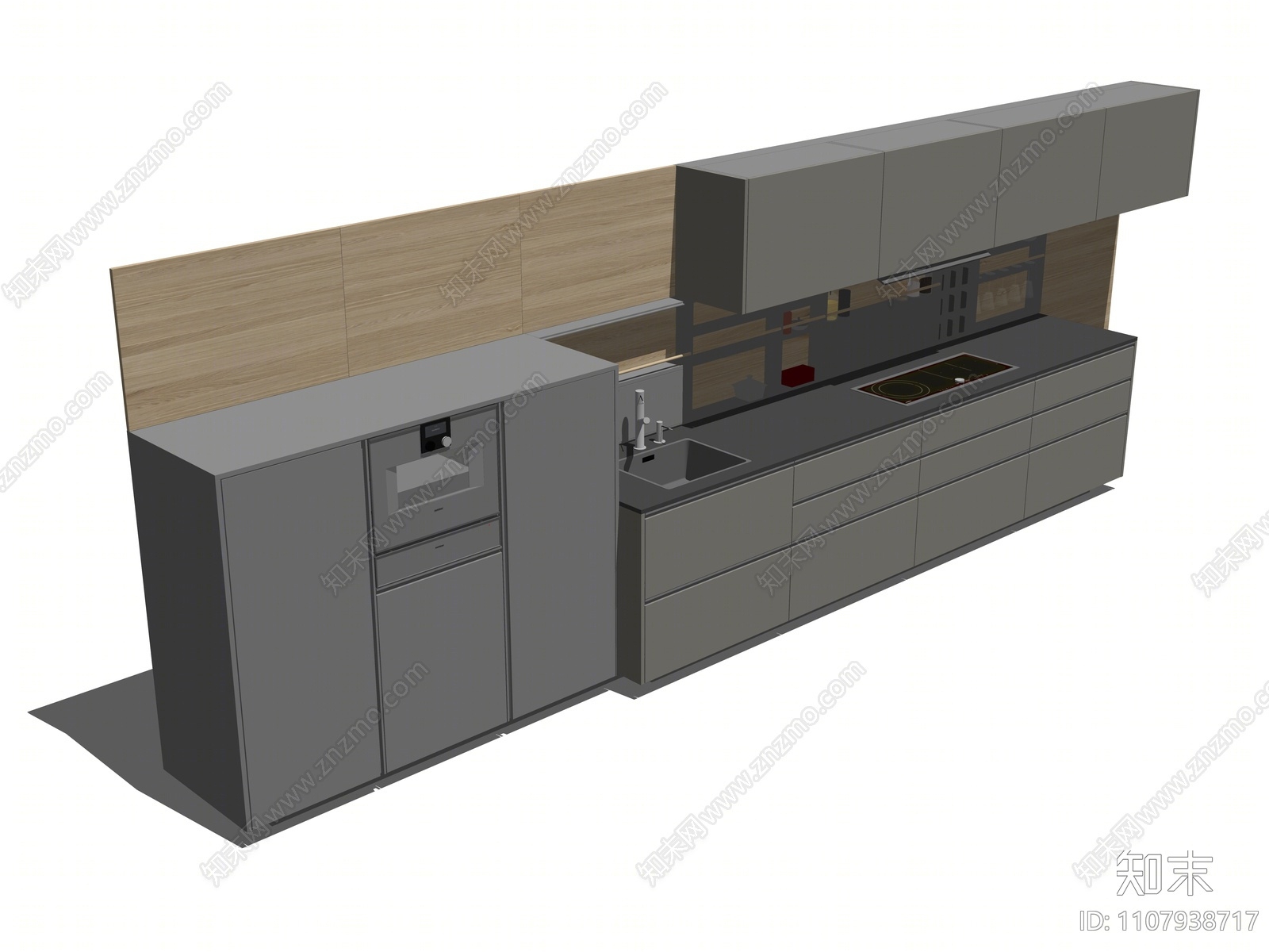 现代厨房台面SU模型下载【ID:1107938717】