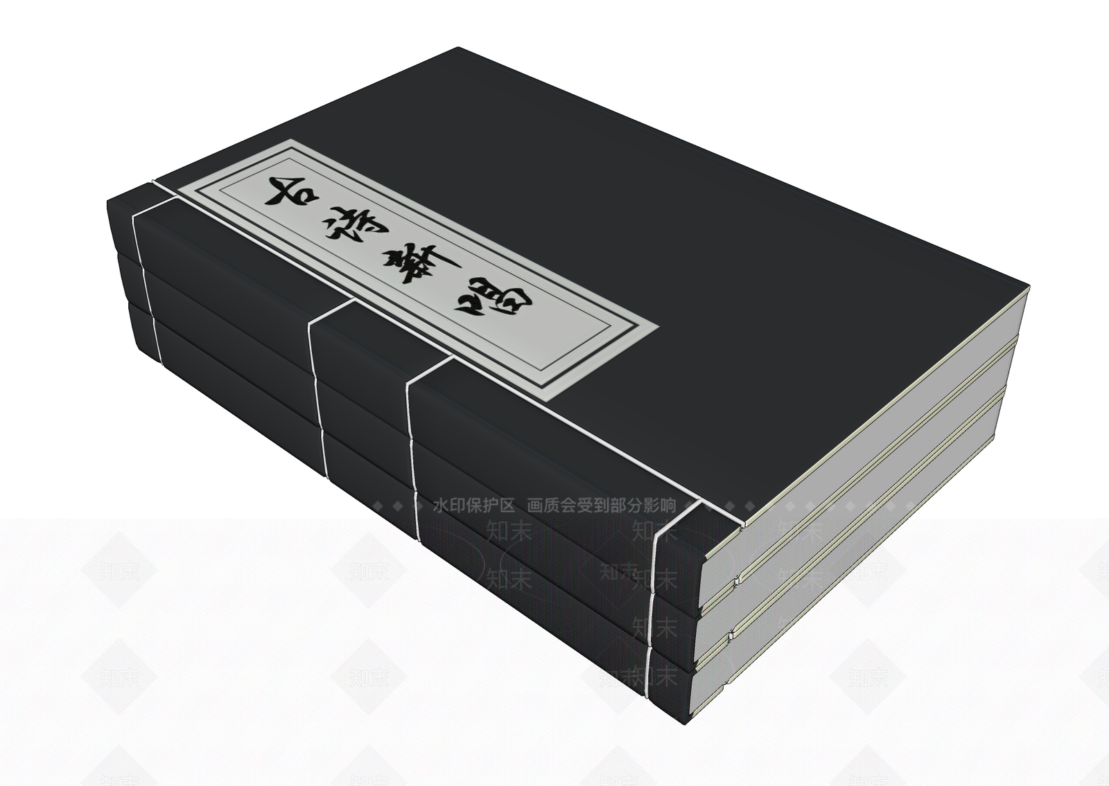 新中式书籍SU模型下载【ID:1107941499】