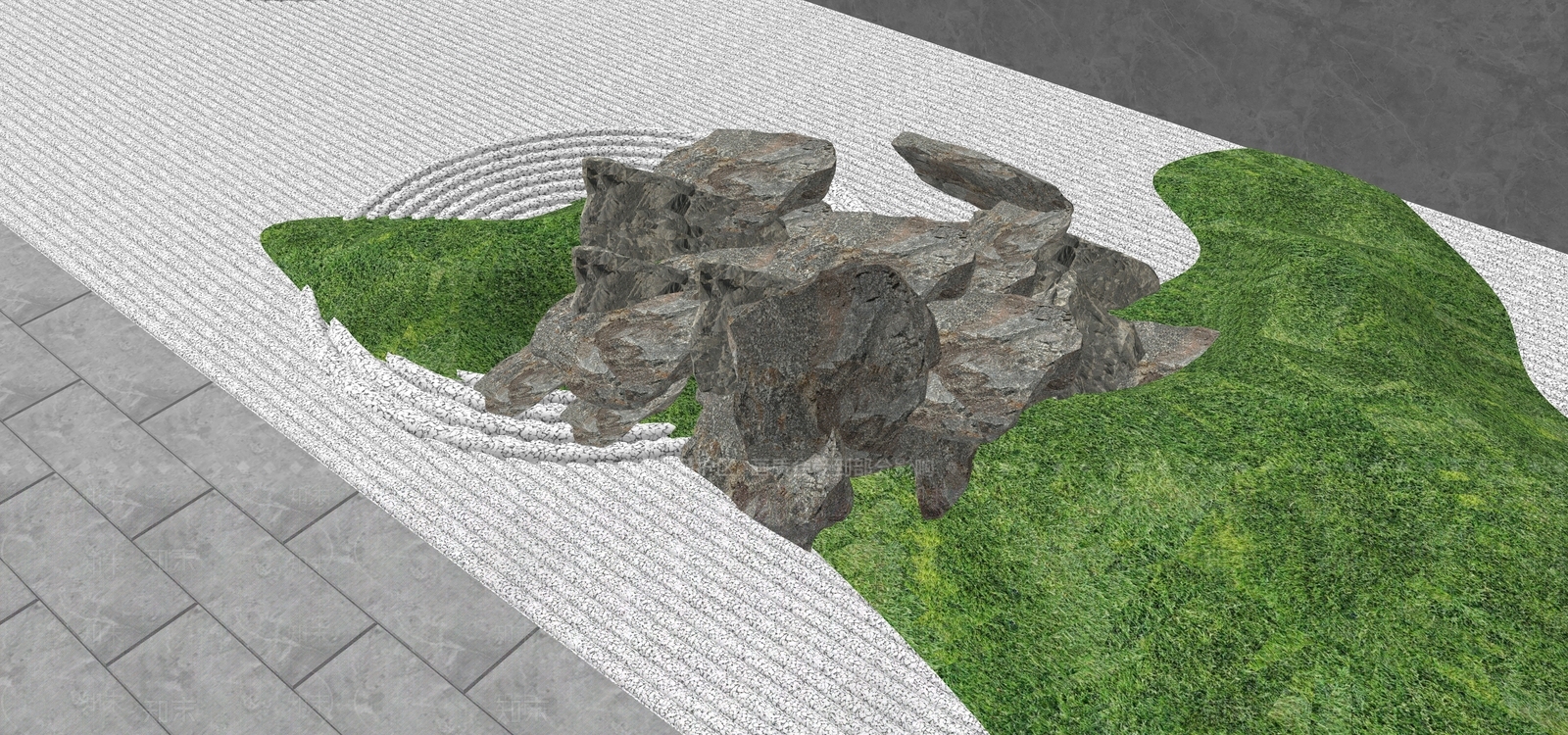 现代石头SU模型下载【ID:1107943751】