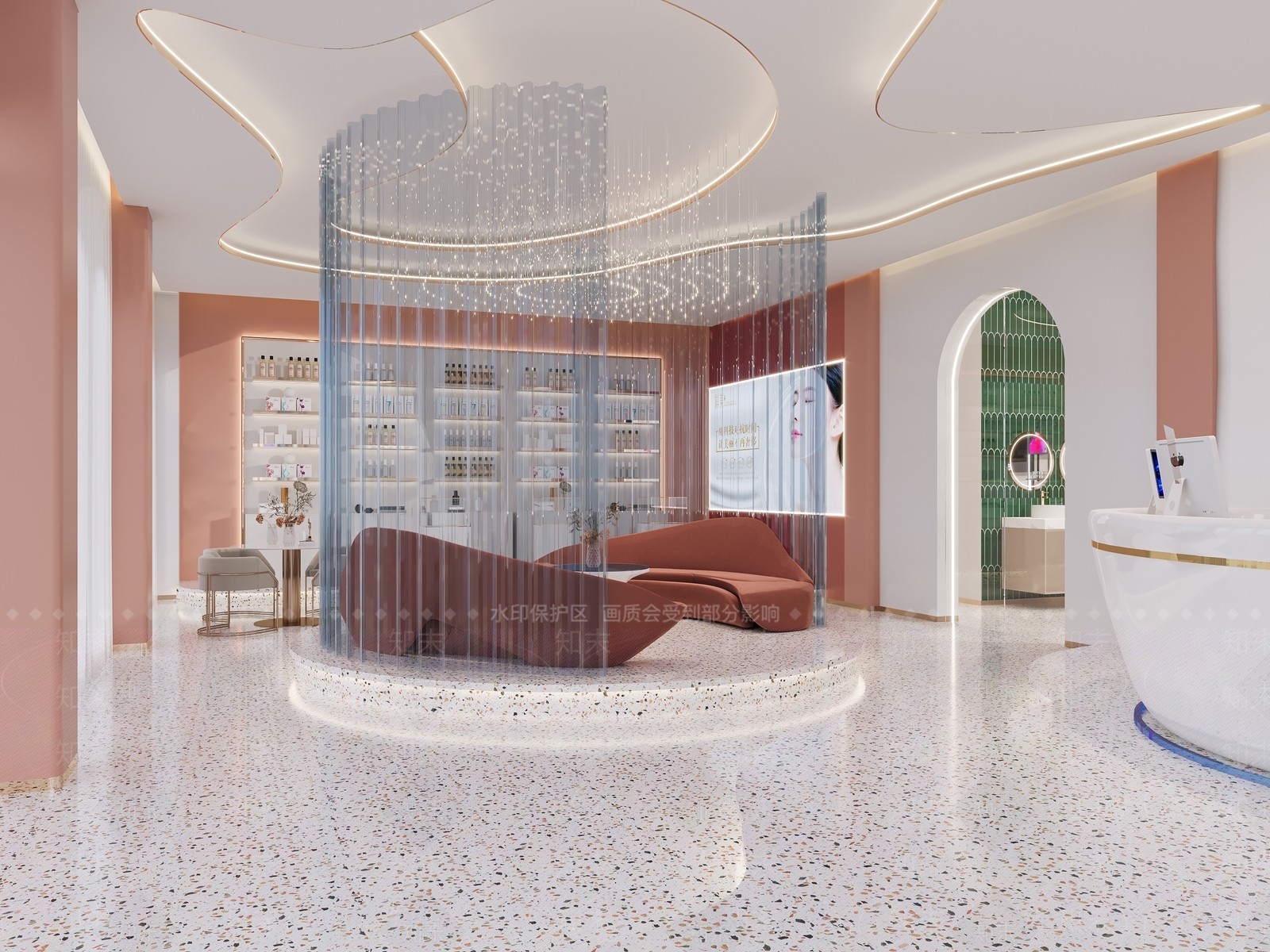 现代美容SPA店3D模型下载【ID:1107950957】