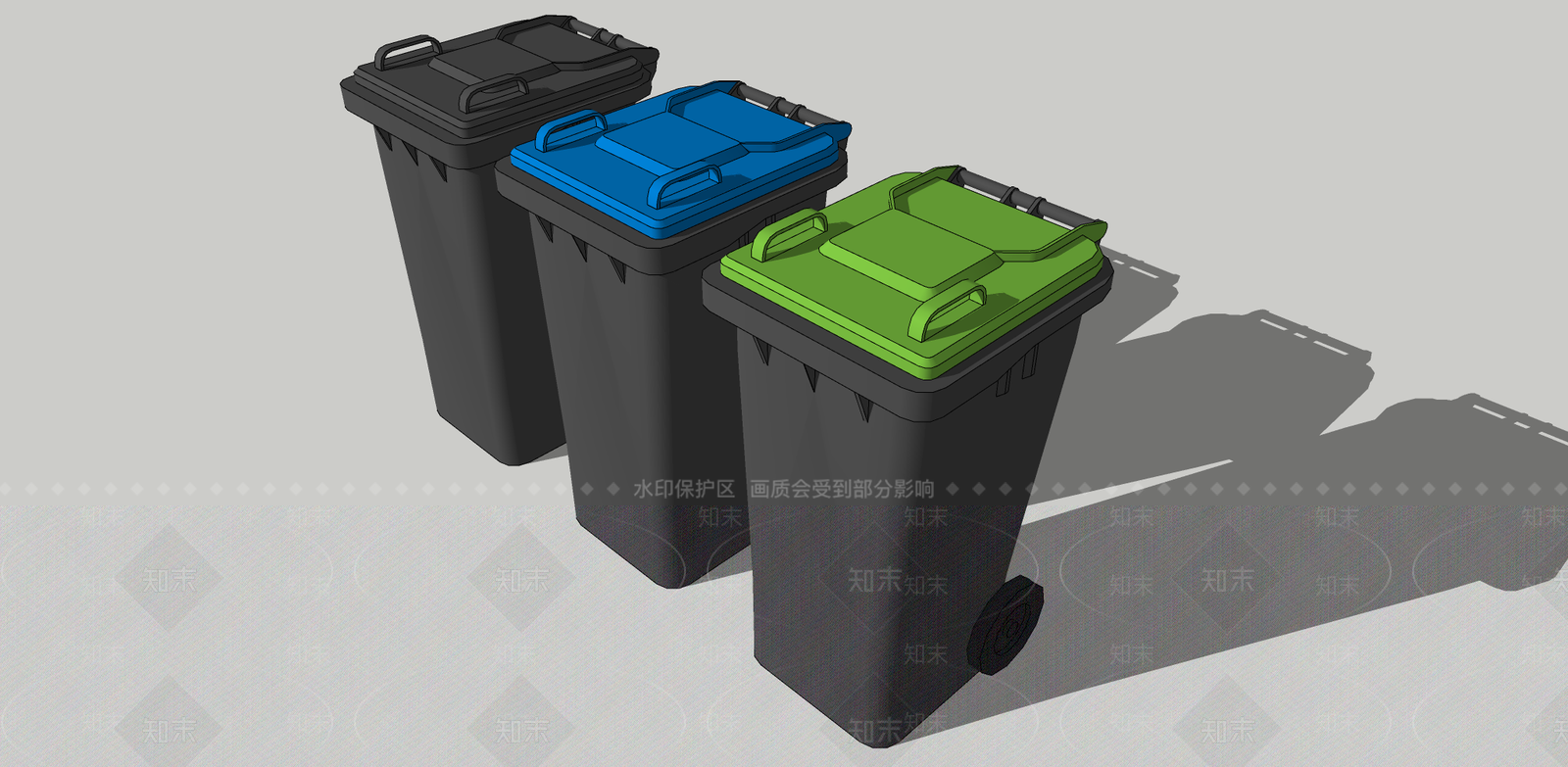 现代垃圾桶SU模型下载【ID:1107953691】