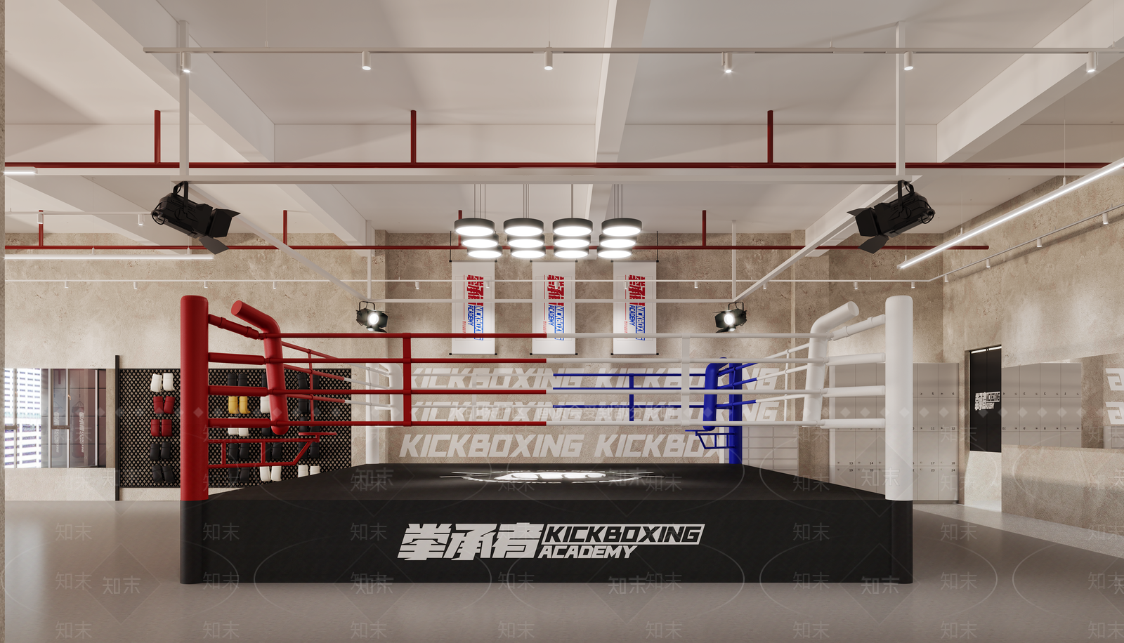 现代拳击馆3D模型下载【ID:1107961101】