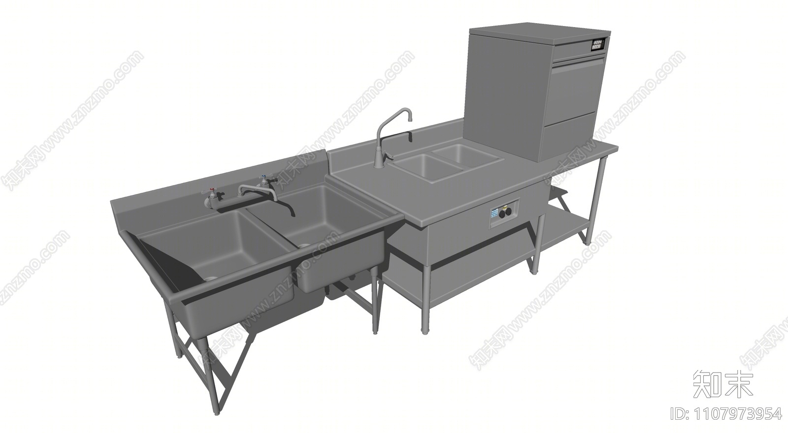 现代厨房台面SU模型下载【ID:1107973954】
