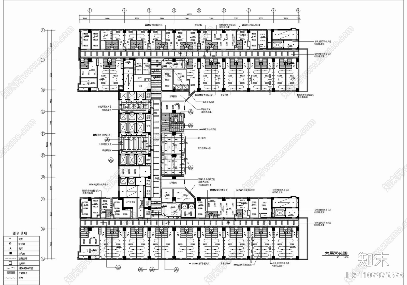 医院住院部cad施工图下载【ID:1107975573】