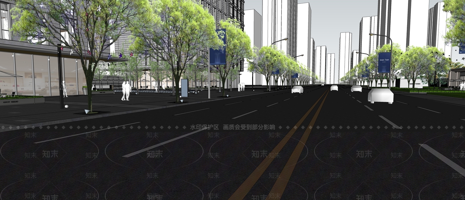 现代道路SU模型下载【ID:1107978788】