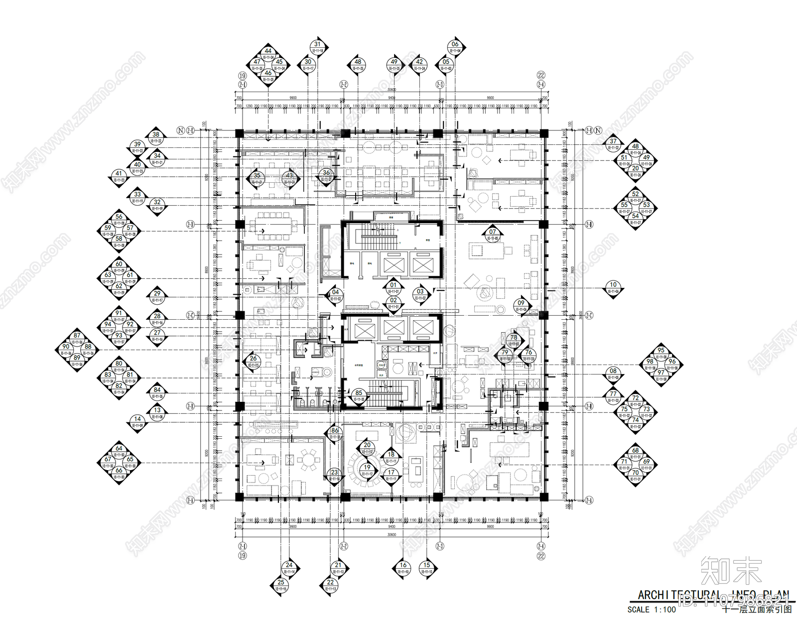 办公室cad施工图下载【ID:1107986821】