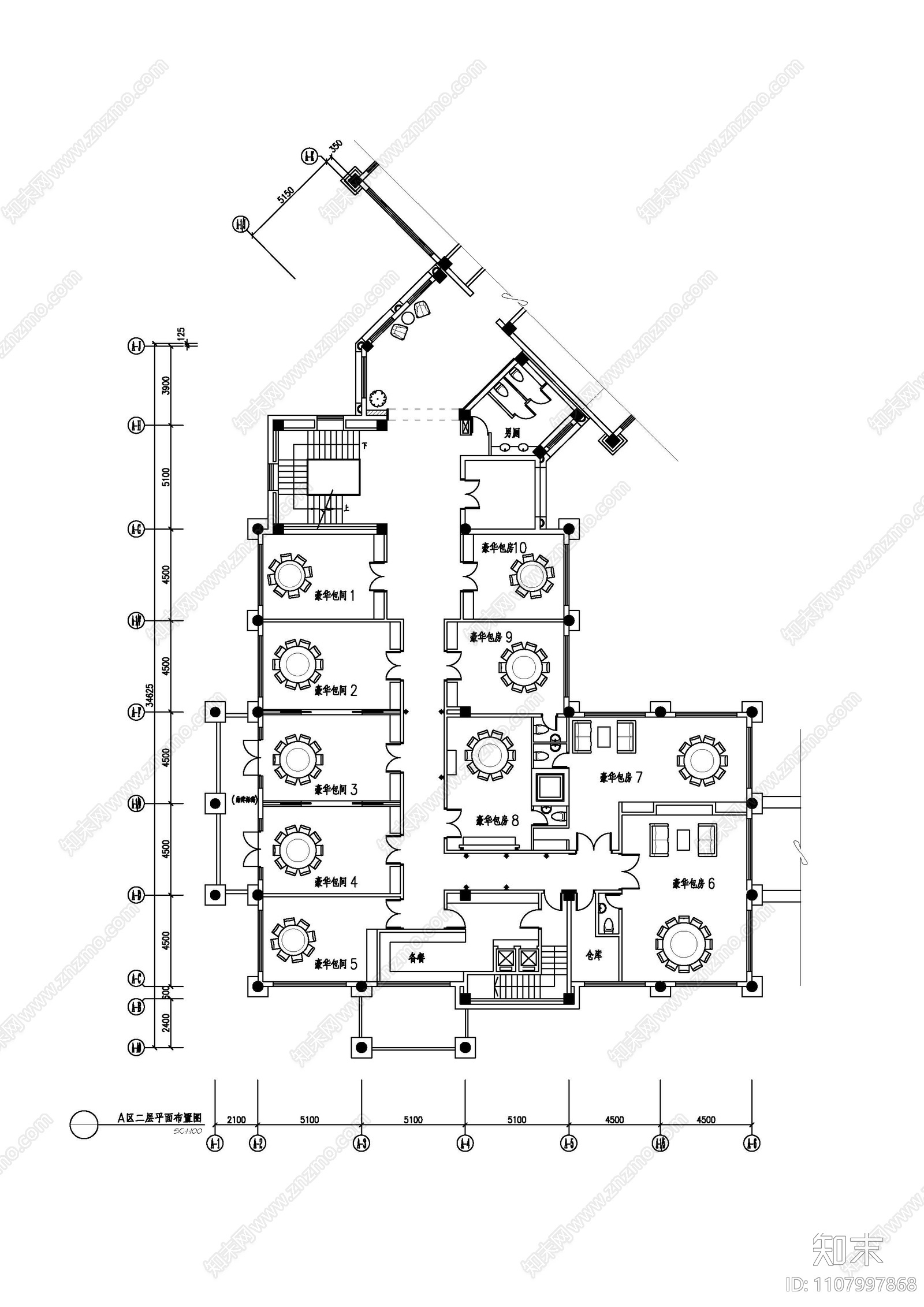 现代简约cad施工图下载【ID:1107997868】