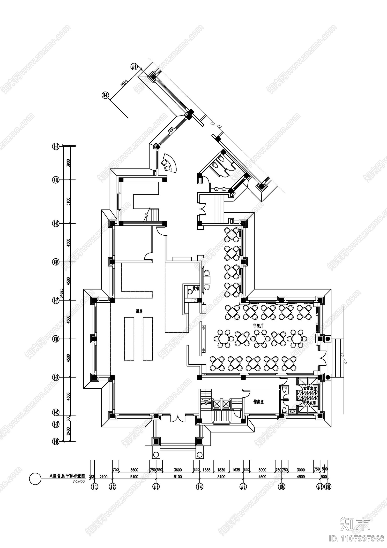 现代简约cad施工图下载【ID:1107997868】