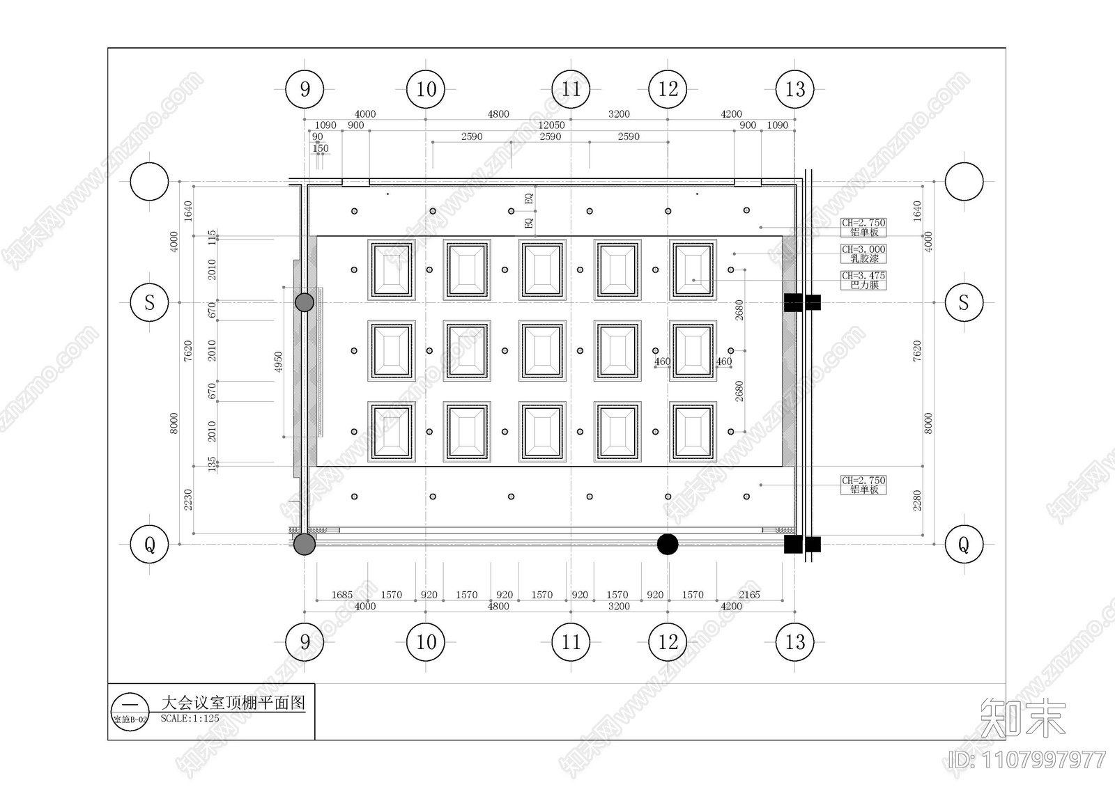 现代简约cad施工图下载【ID:1107997977】