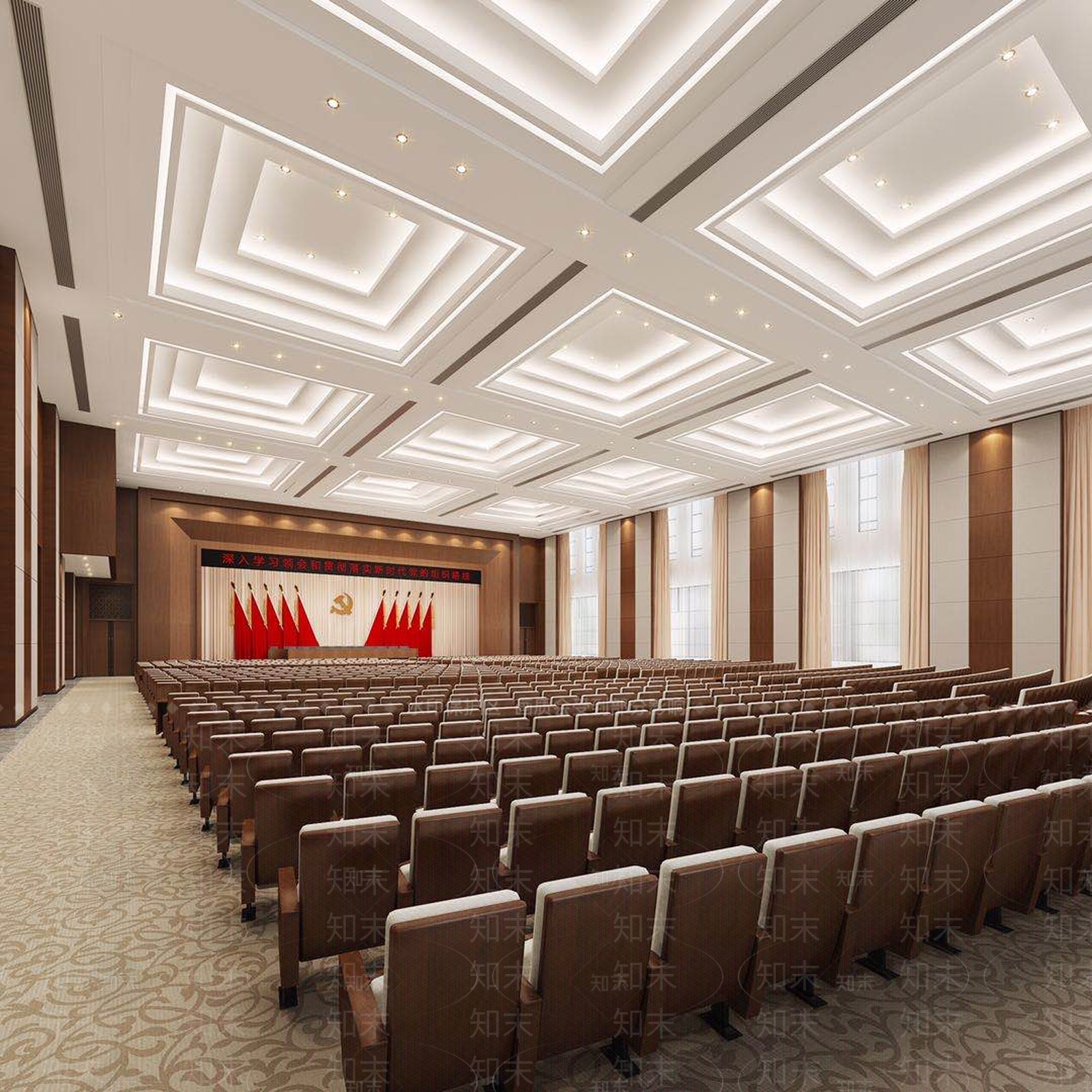 现代报告厅3D模型下载【ID:1107998360】