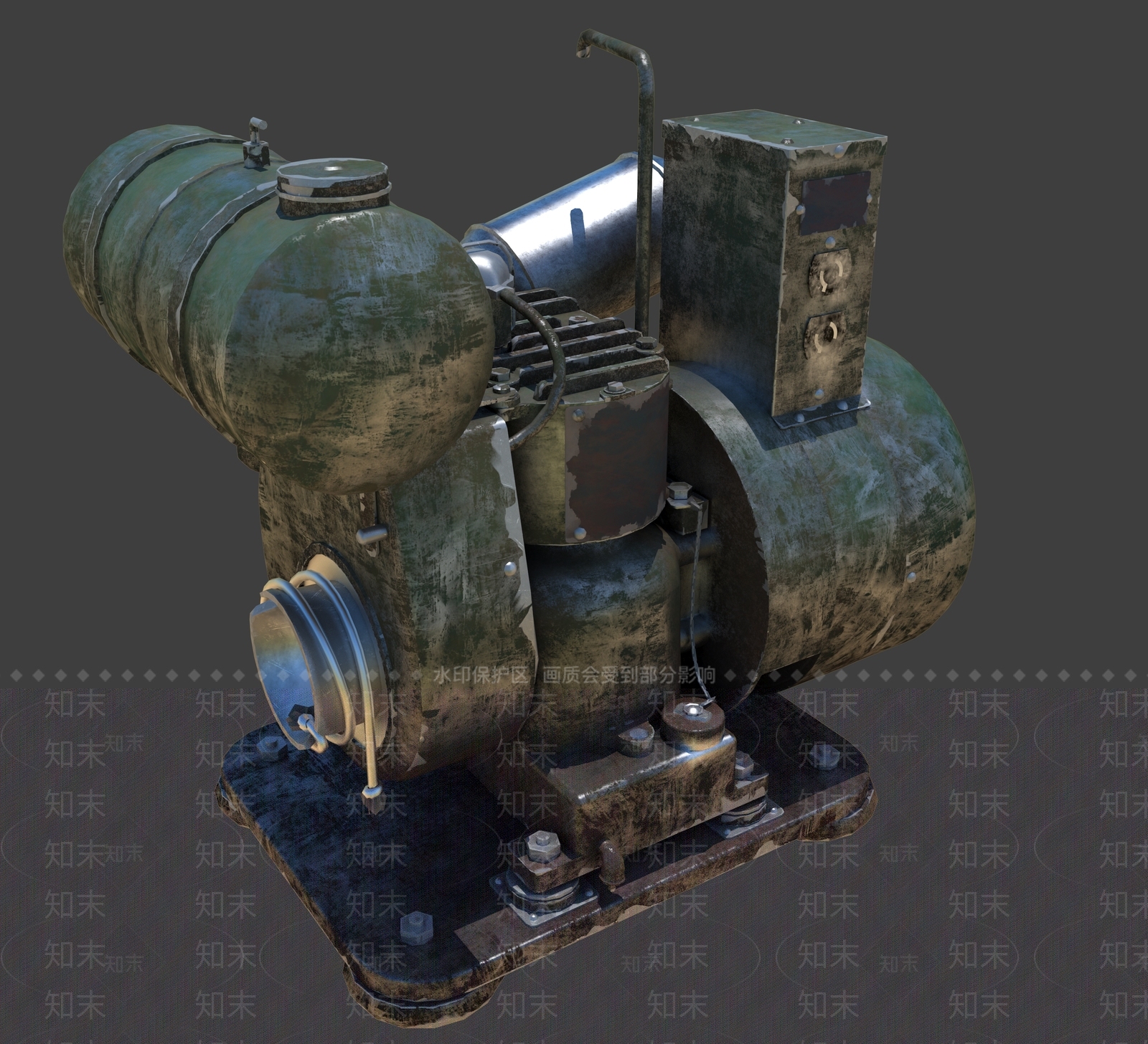 现代风力发电机3D模型下载【ID:1108006427】