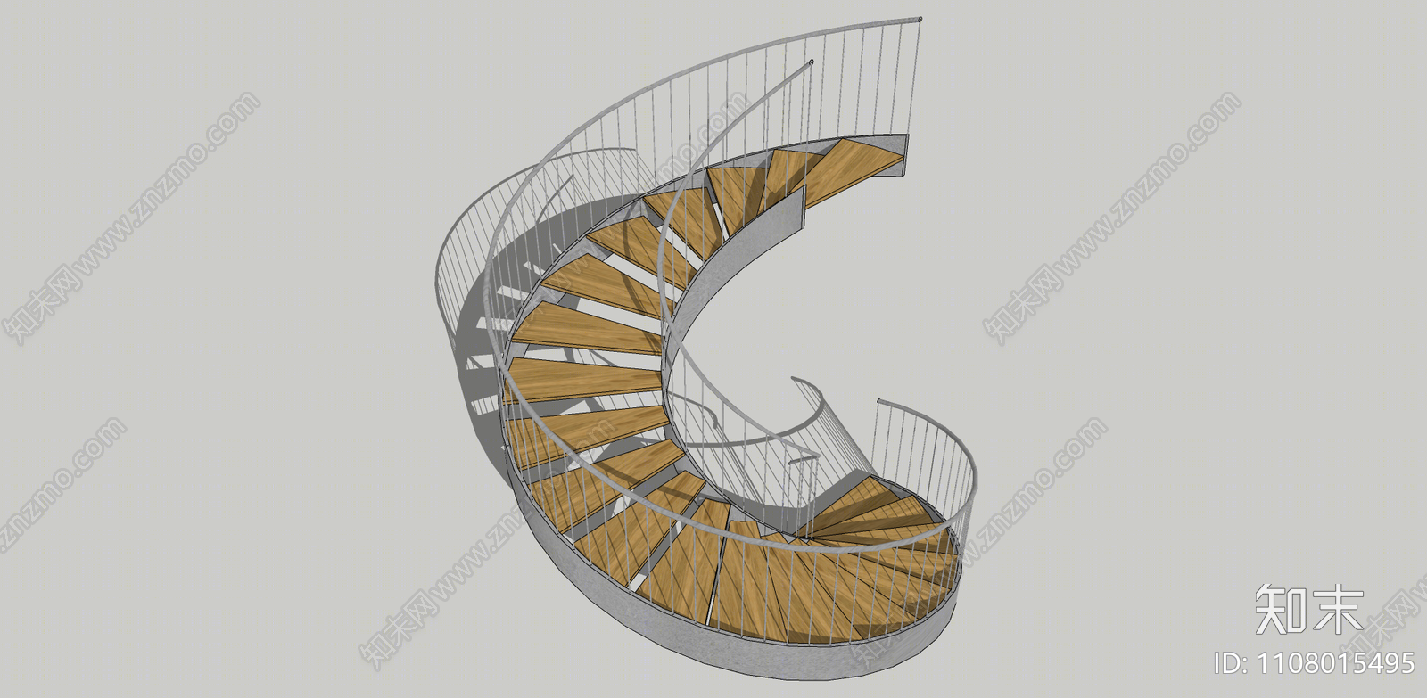 现代旋转楼梯SU模型下载【ID:1108015495】