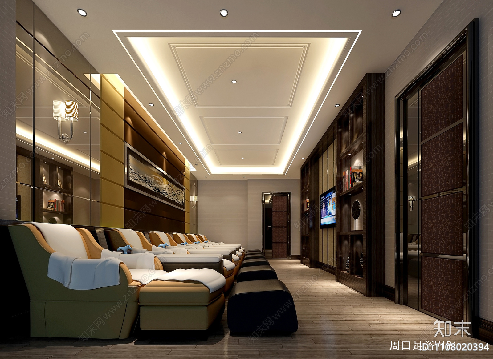 高档休闲洗浴中心CAD施工图下载【ID:1108020394】