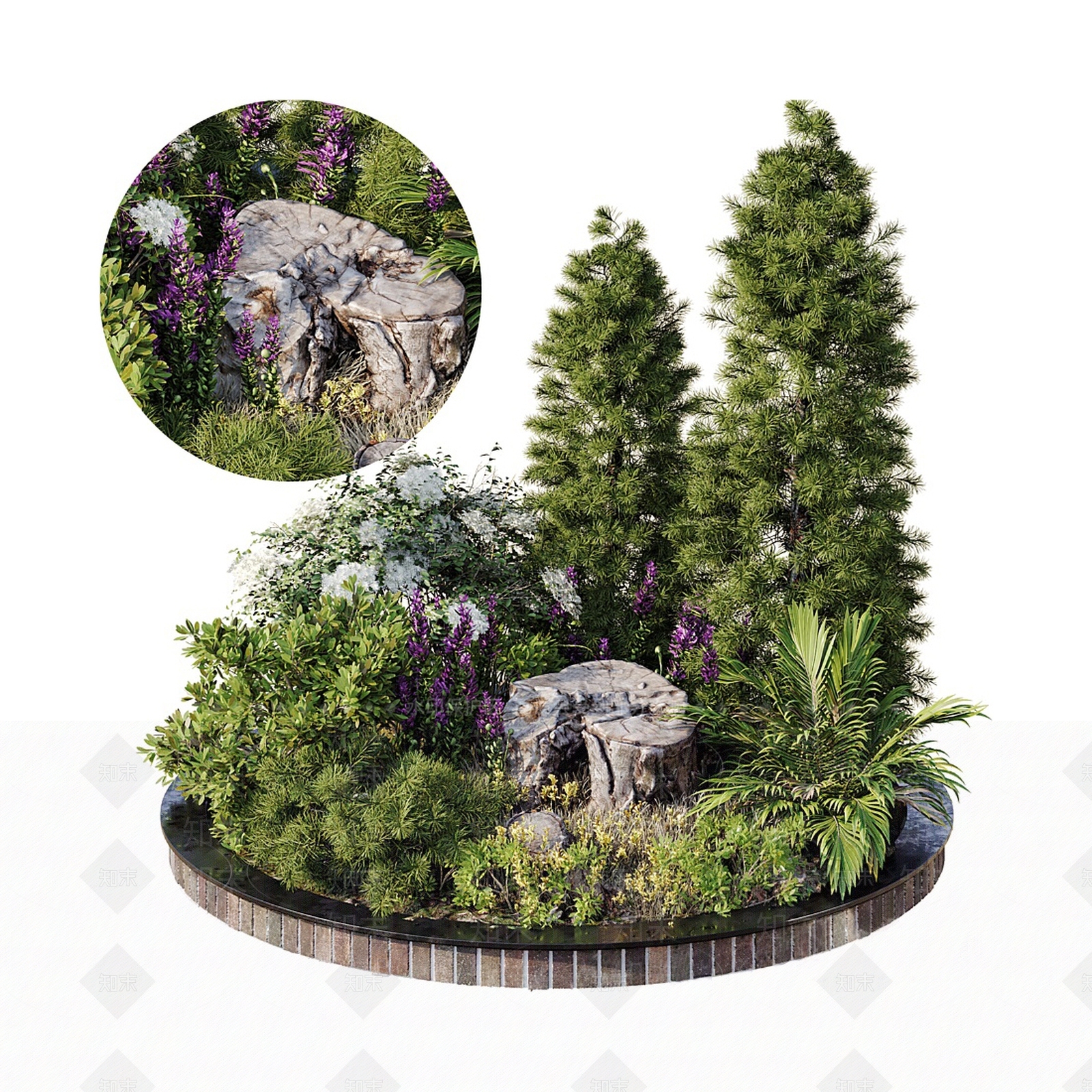 现代花坛3D模型下载【ID:1108032993】