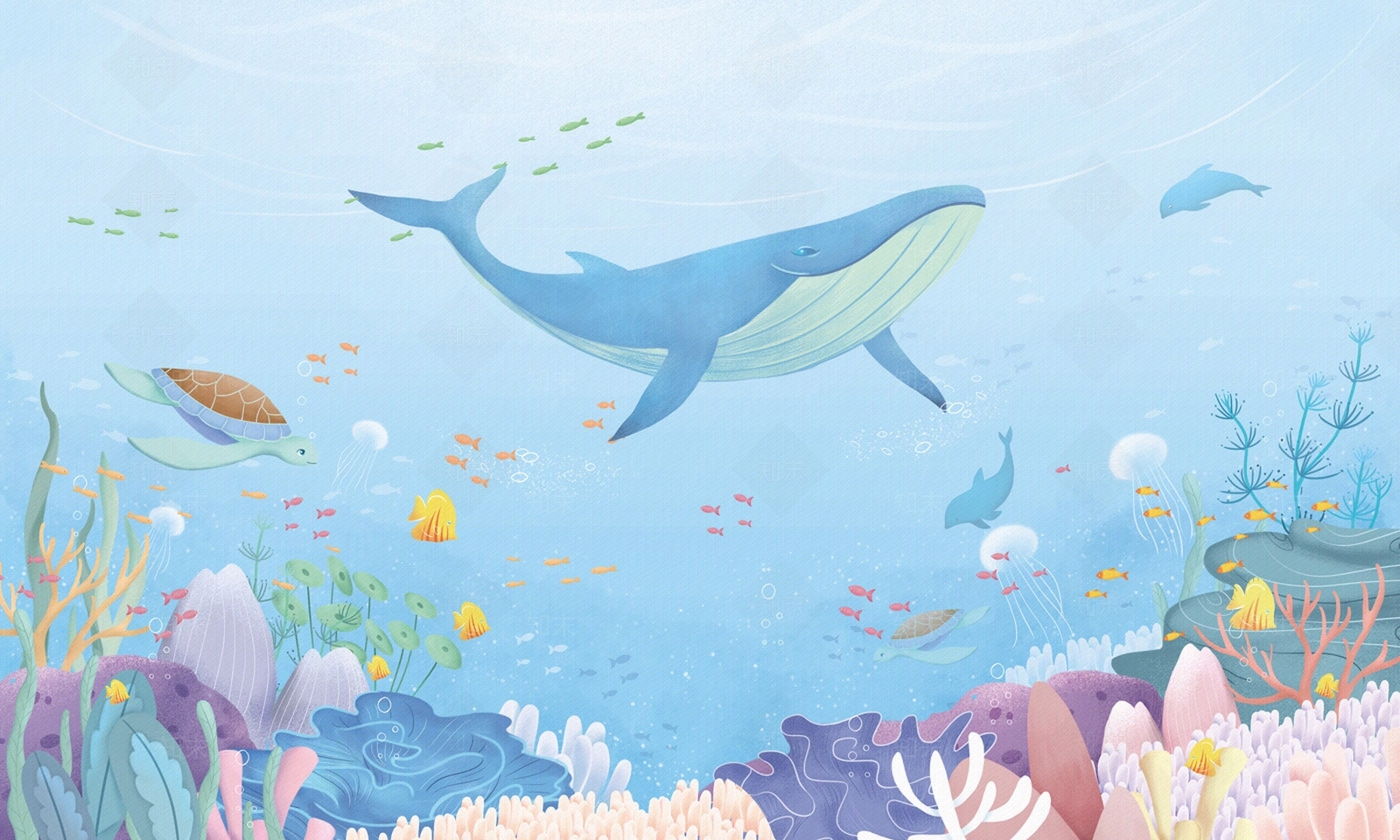 卡通壁纸贴图下载【ID:1108039757】