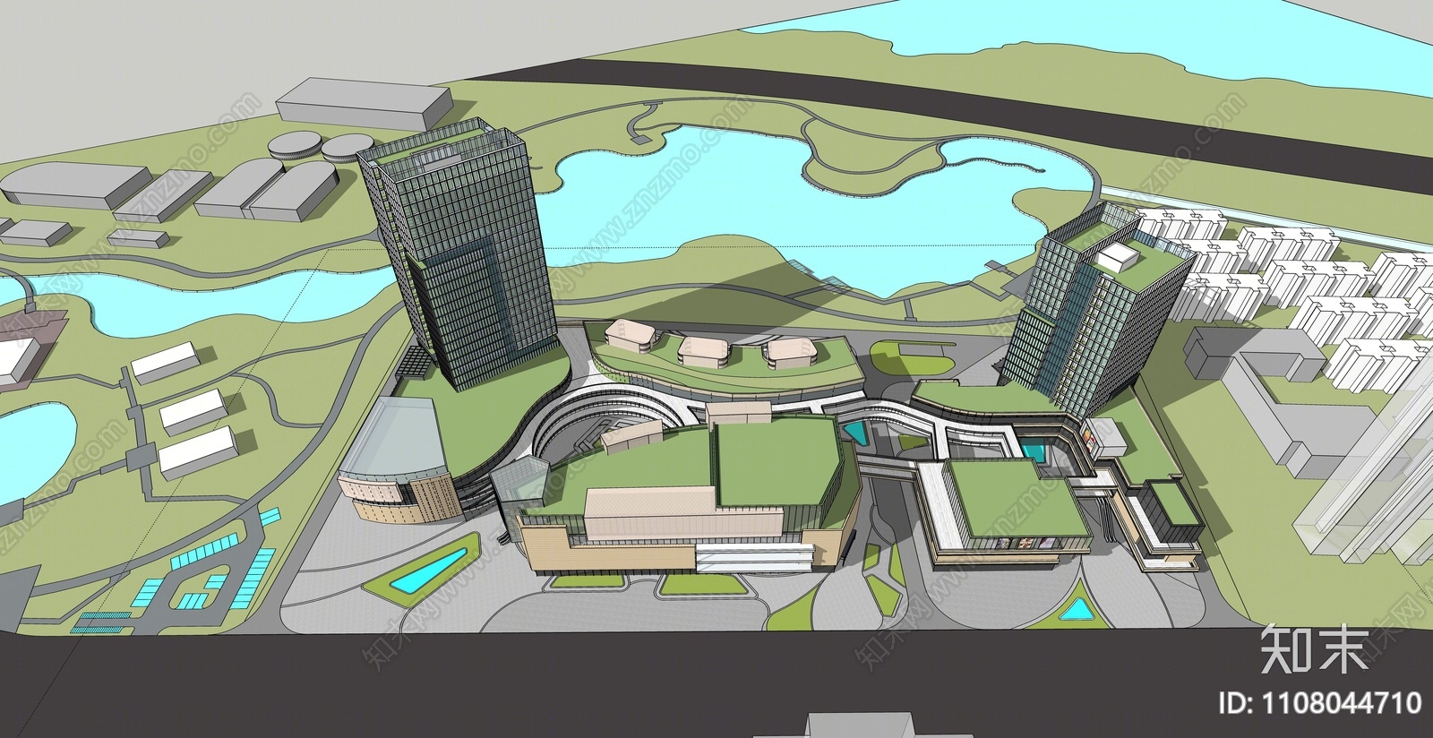 现代商业综合体SU模型下载【ID:1108044710】