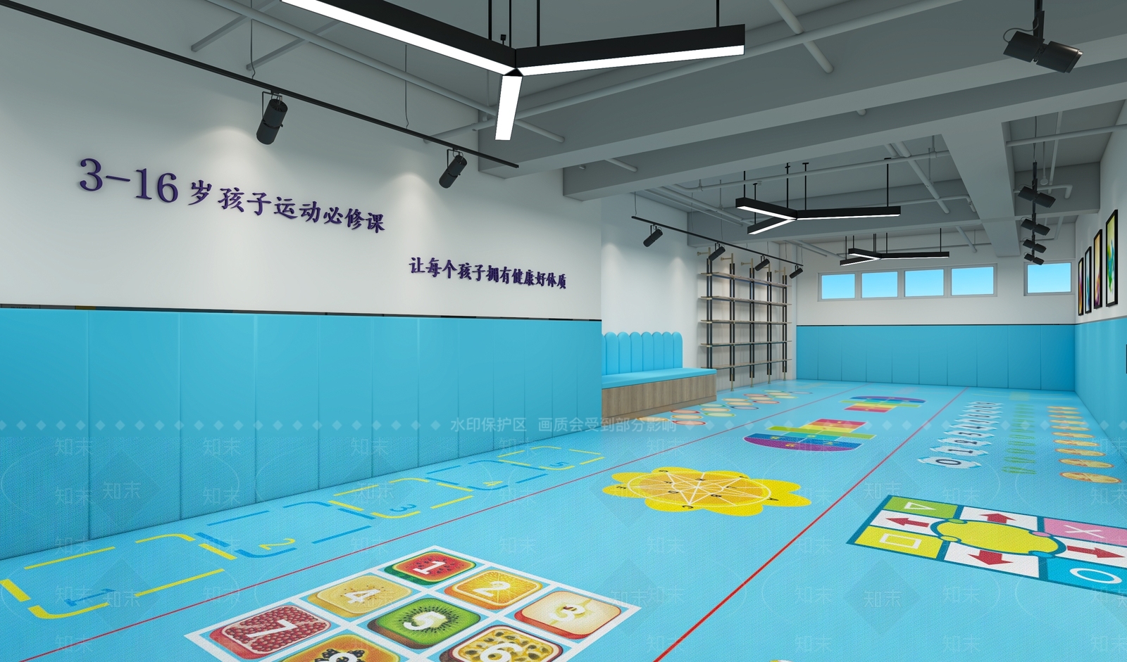 现代跆拳道馆3D模型下载【ID:1108045484】