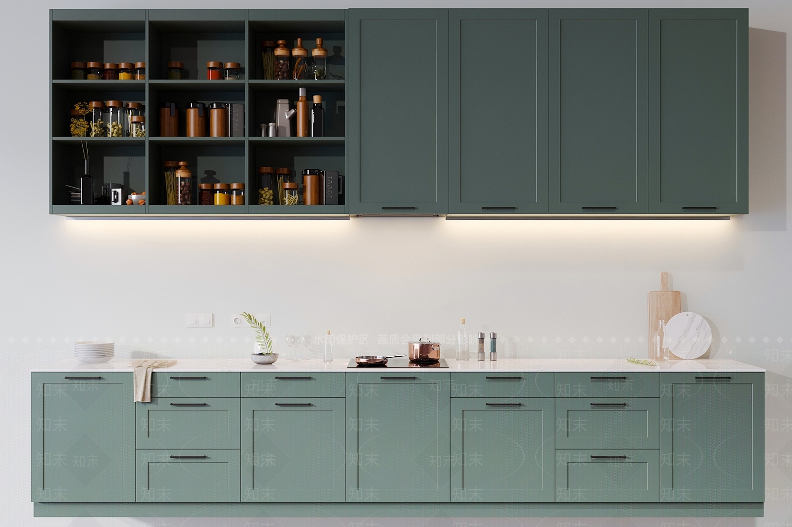 北欧厨房橱柜3D模型下载【ID:1108054137】
