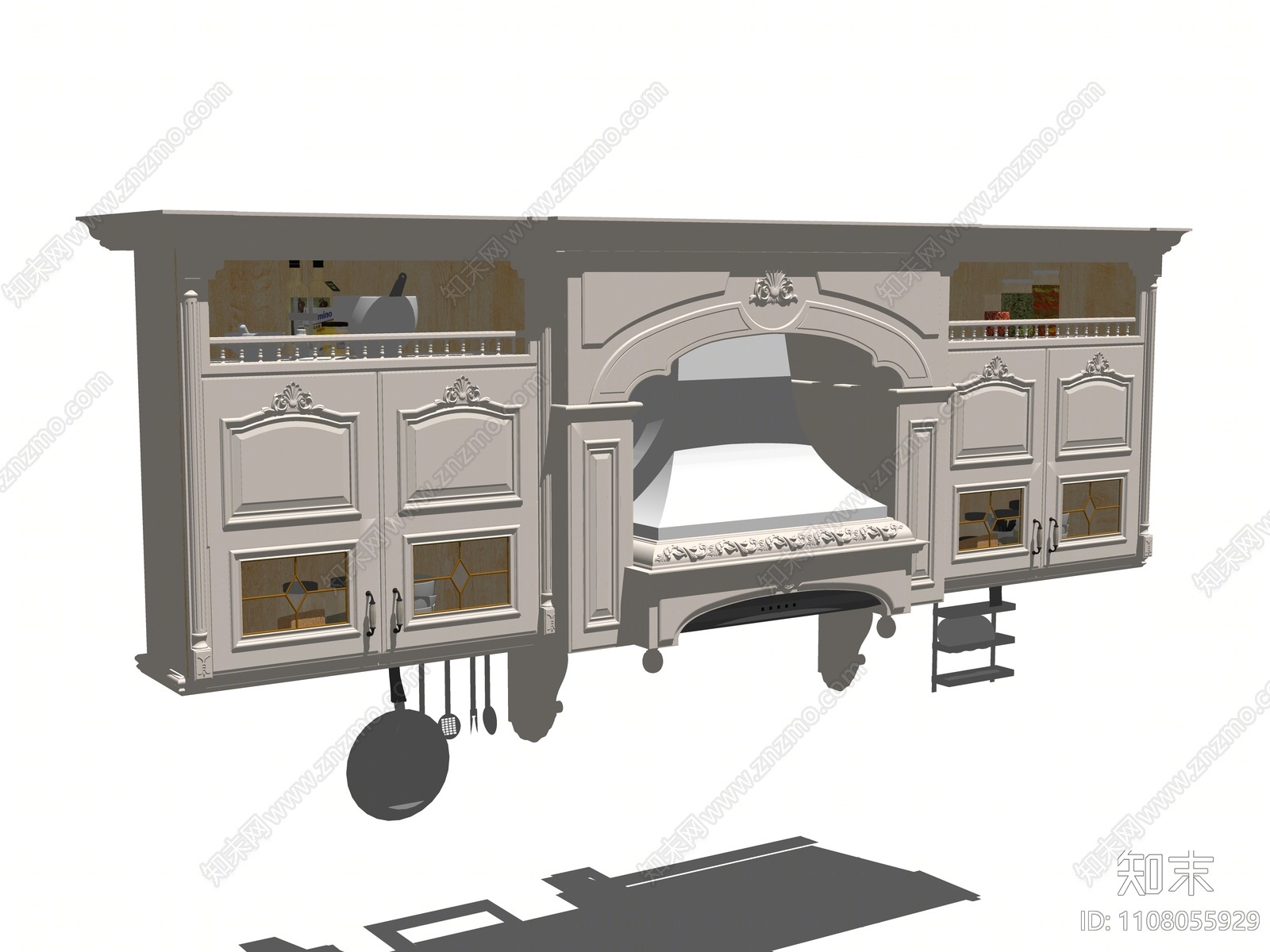 欧式橱柜SU模型下载【ID:1108055929】