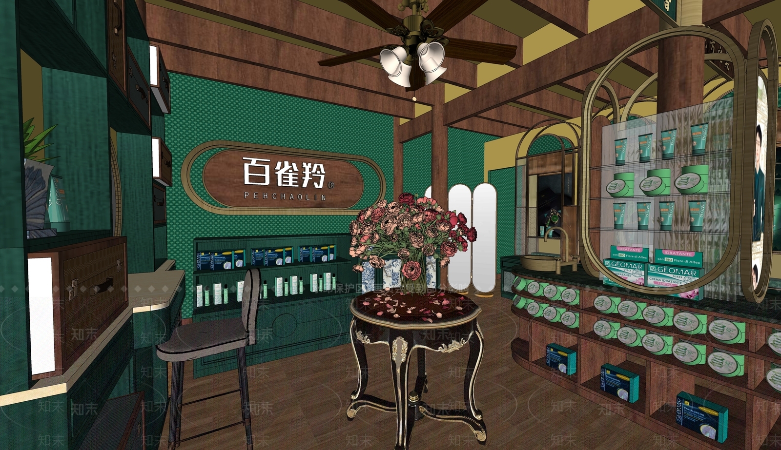 美式美妆店SU模型下载【ID:1108065678】