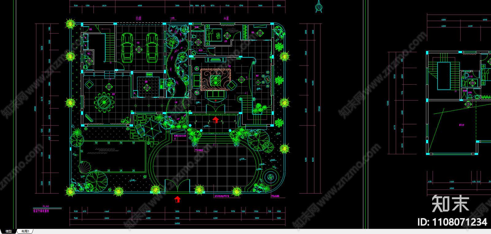 海景花园别墅施工图下载【ID:1108071234】
