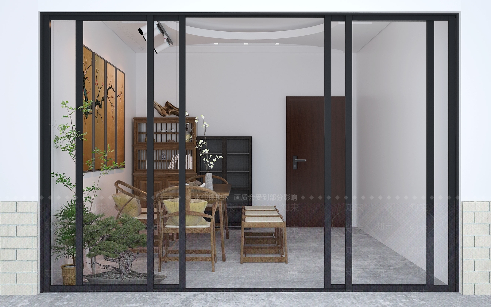 新中式茶室3D模型下载【ID:1108073284】