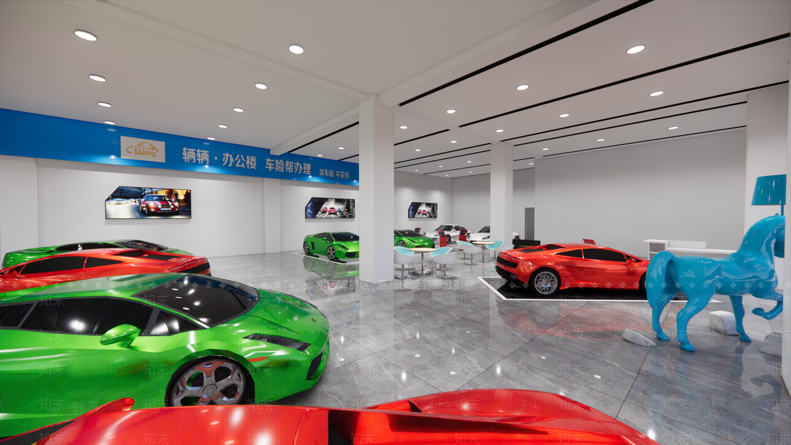 现代汽车4S店SU模型下载【ID:1108092880】