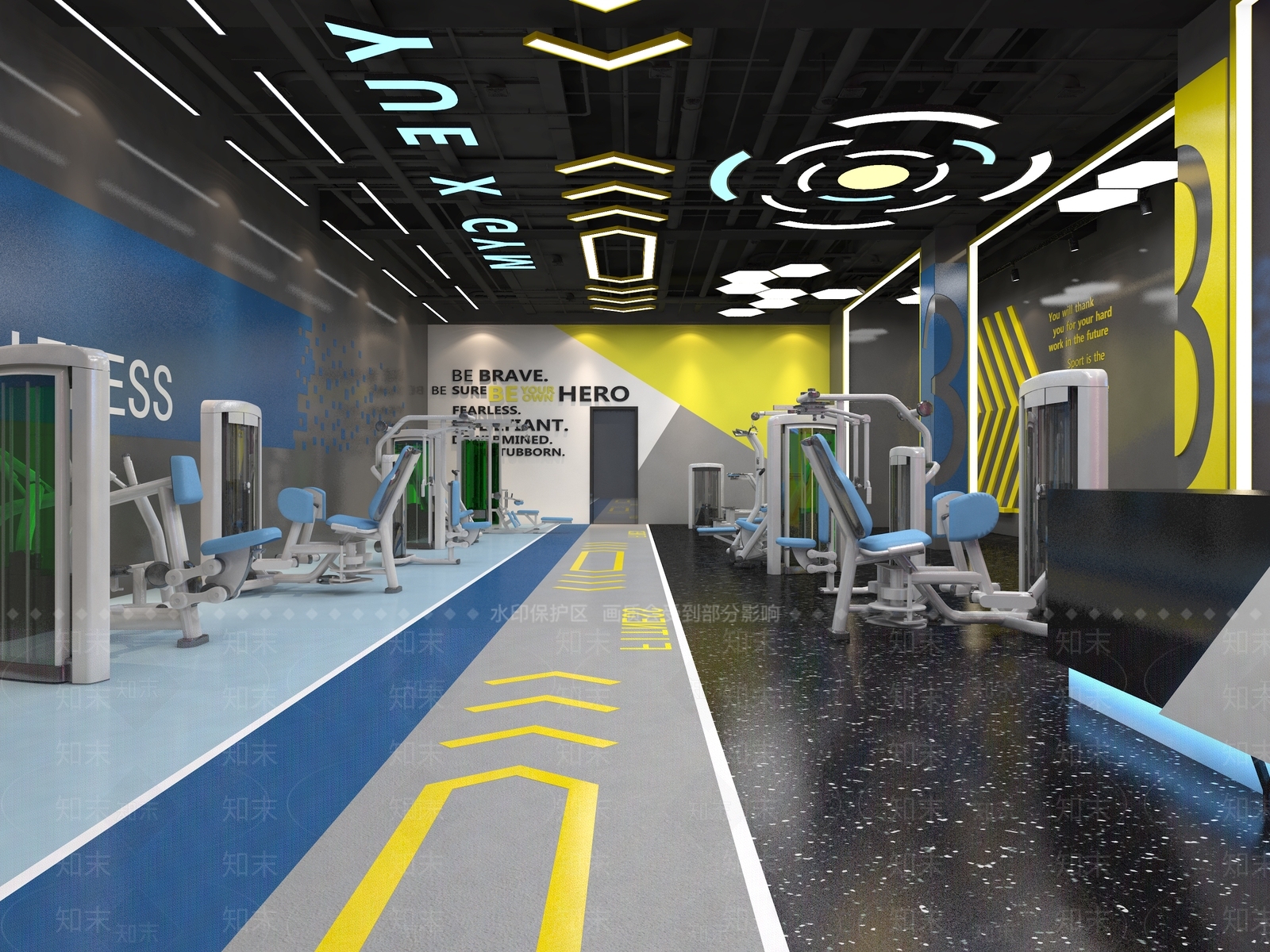 现代健身房3D模型下载【ID:1108097765】