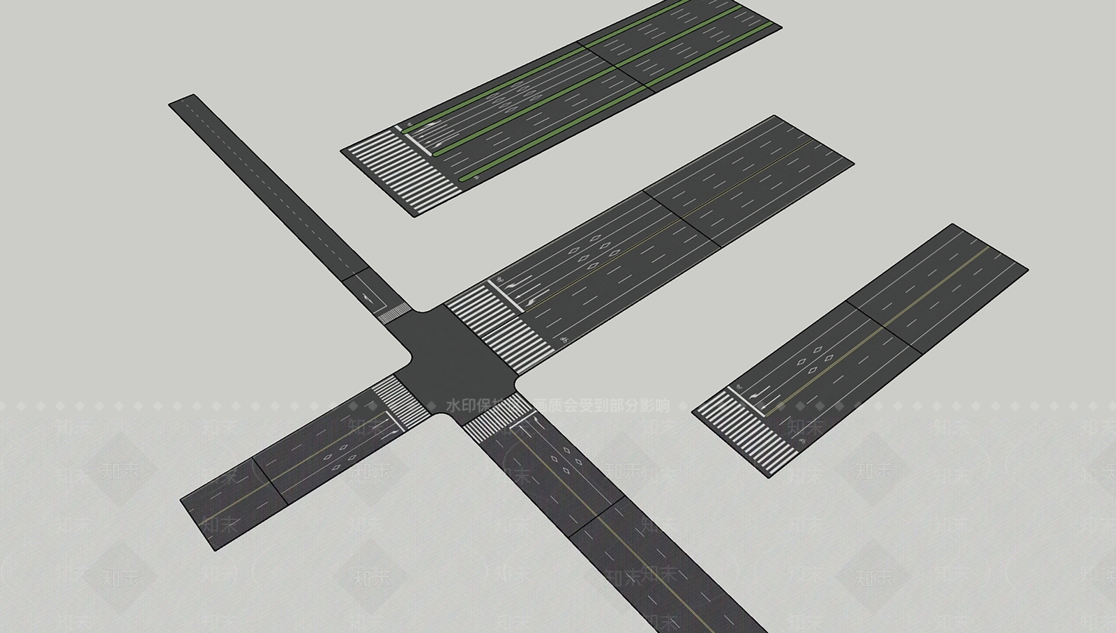 现代道路SU模型下载【ID:1108097926】