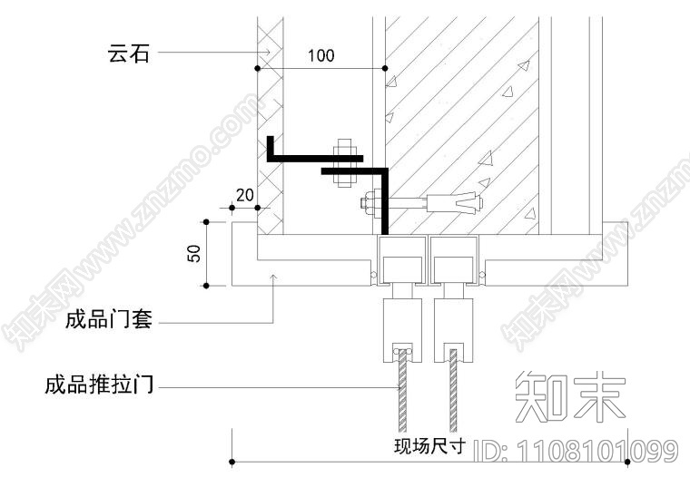 门门套垭口施工图下载【ID:1108101099】