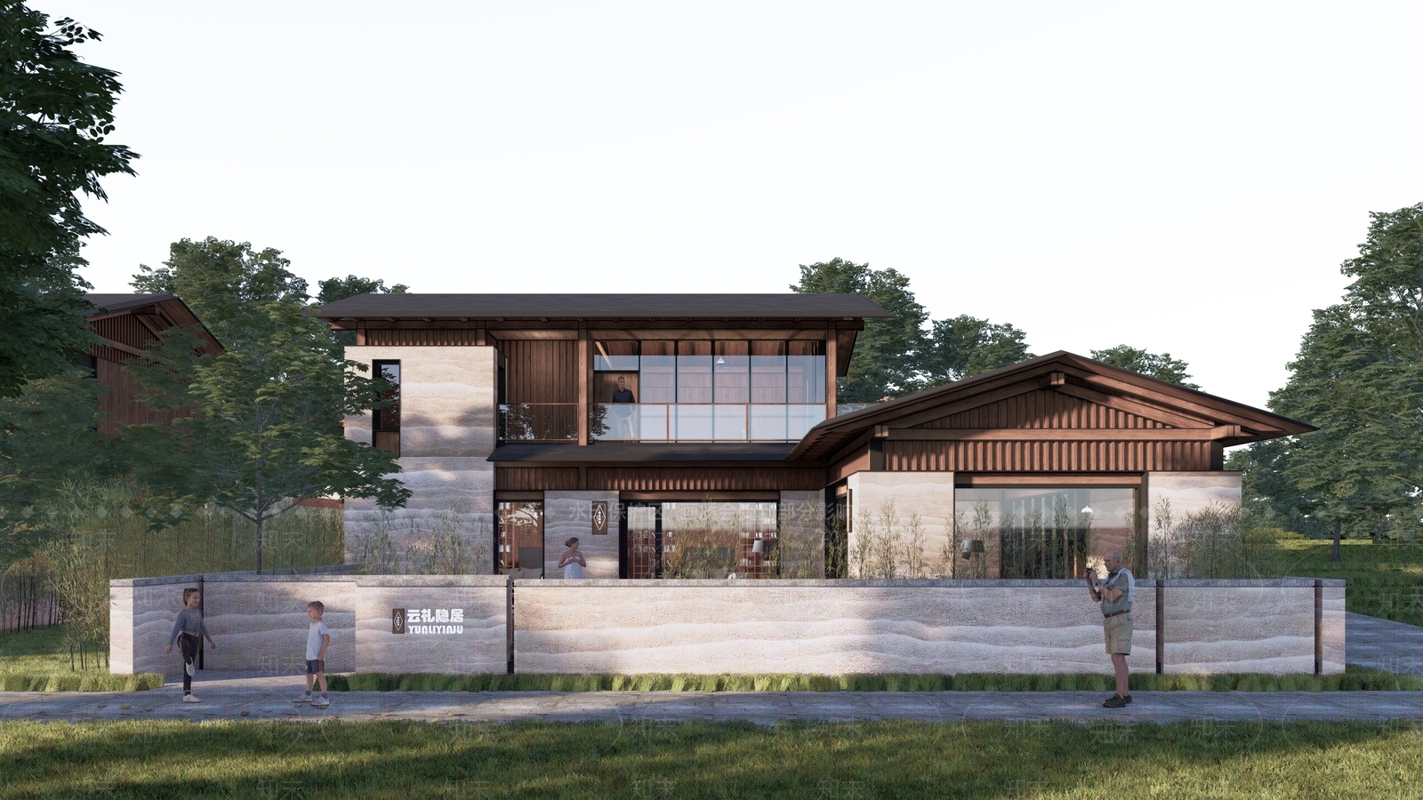 现代民宿SU模型下载【ID:1108108241】