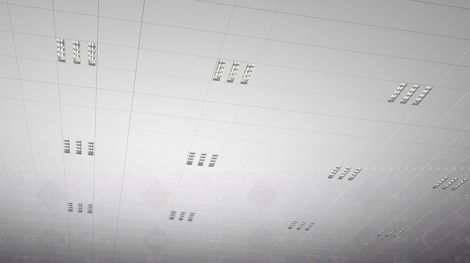 现代集成格栅灯3D模型下载【ID:1108112539】