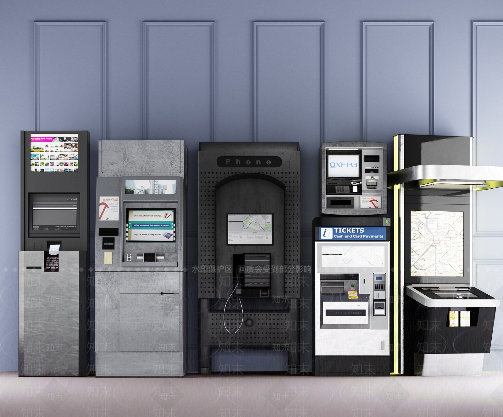 现代ATM取款机3D模型下载【ID:1109565969】