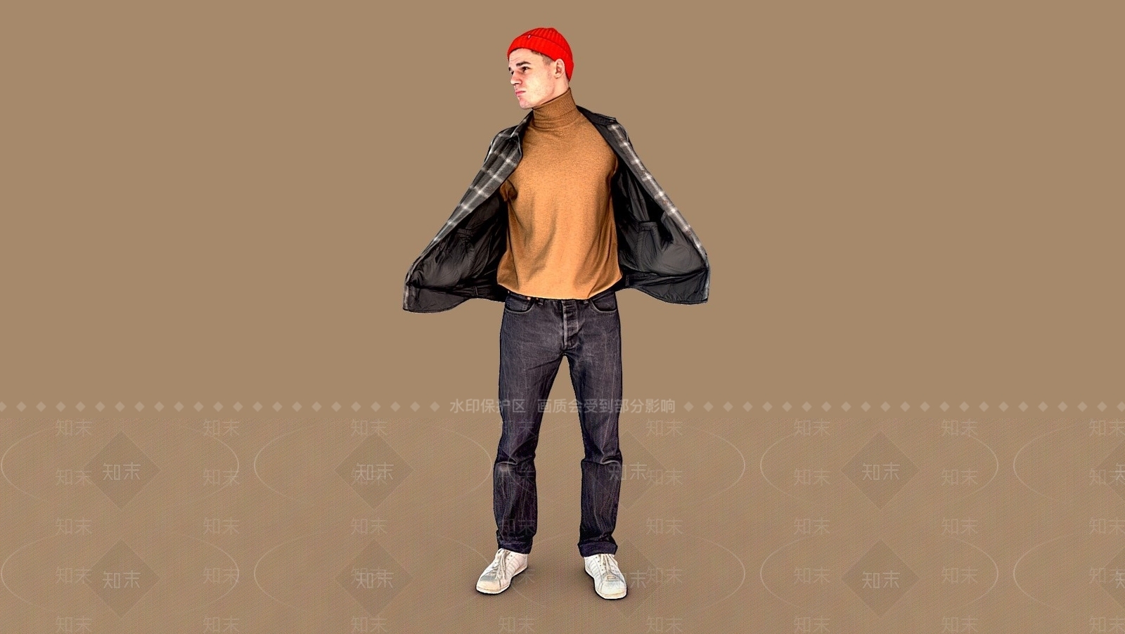 现代男人3D模型下载【ID:1108116270】