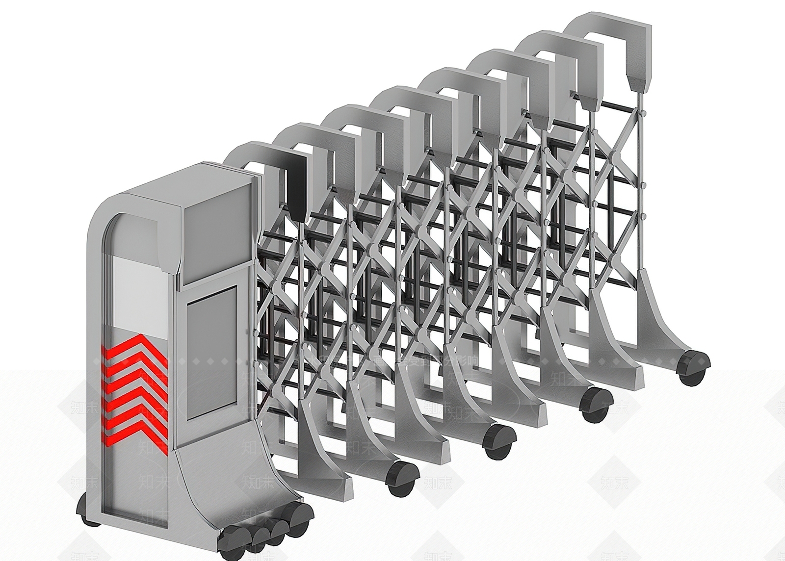 现代电动伸缩门SU模型下载【ID:1108119805】