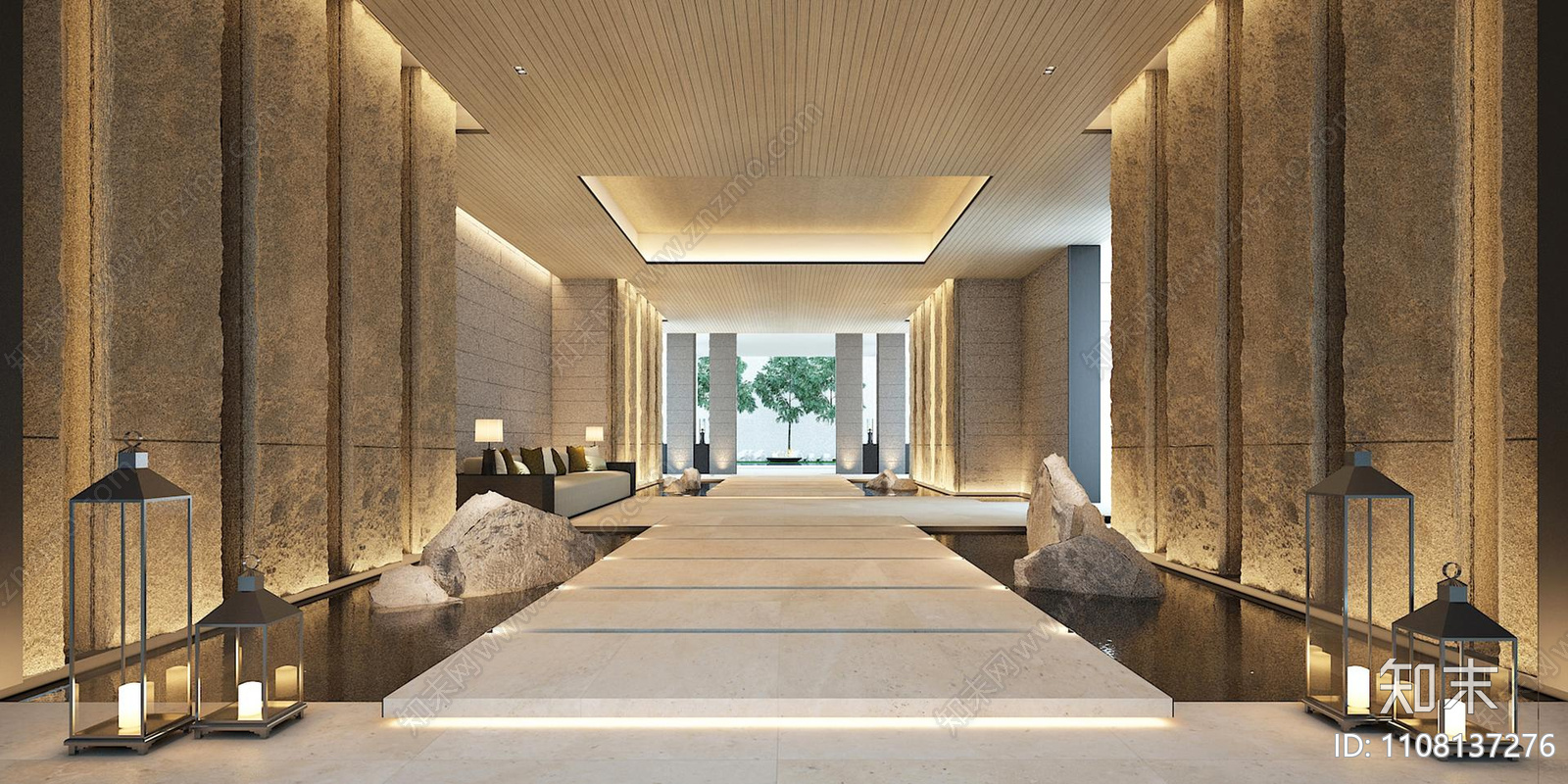 酒店室内空间cad施工图下载【ID:1108137276】
