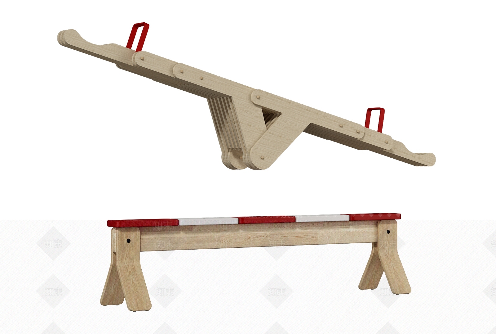 现代跷跷板3D模型下载【ID:1108142282】
