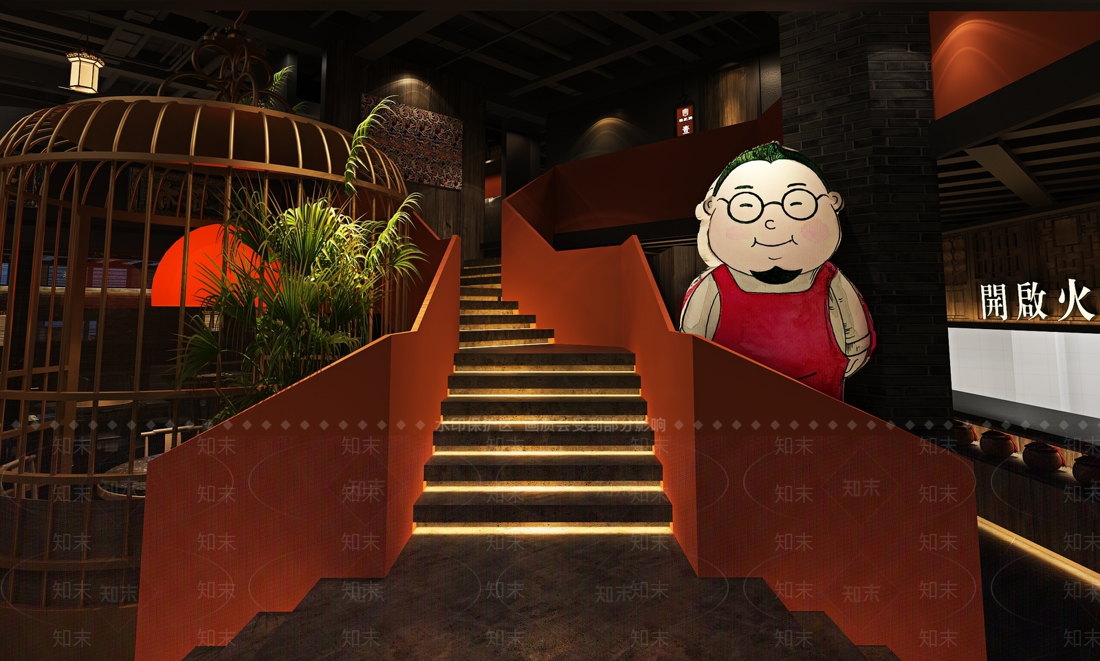 新中式火锅店3D模型下载【ID:1108143766】