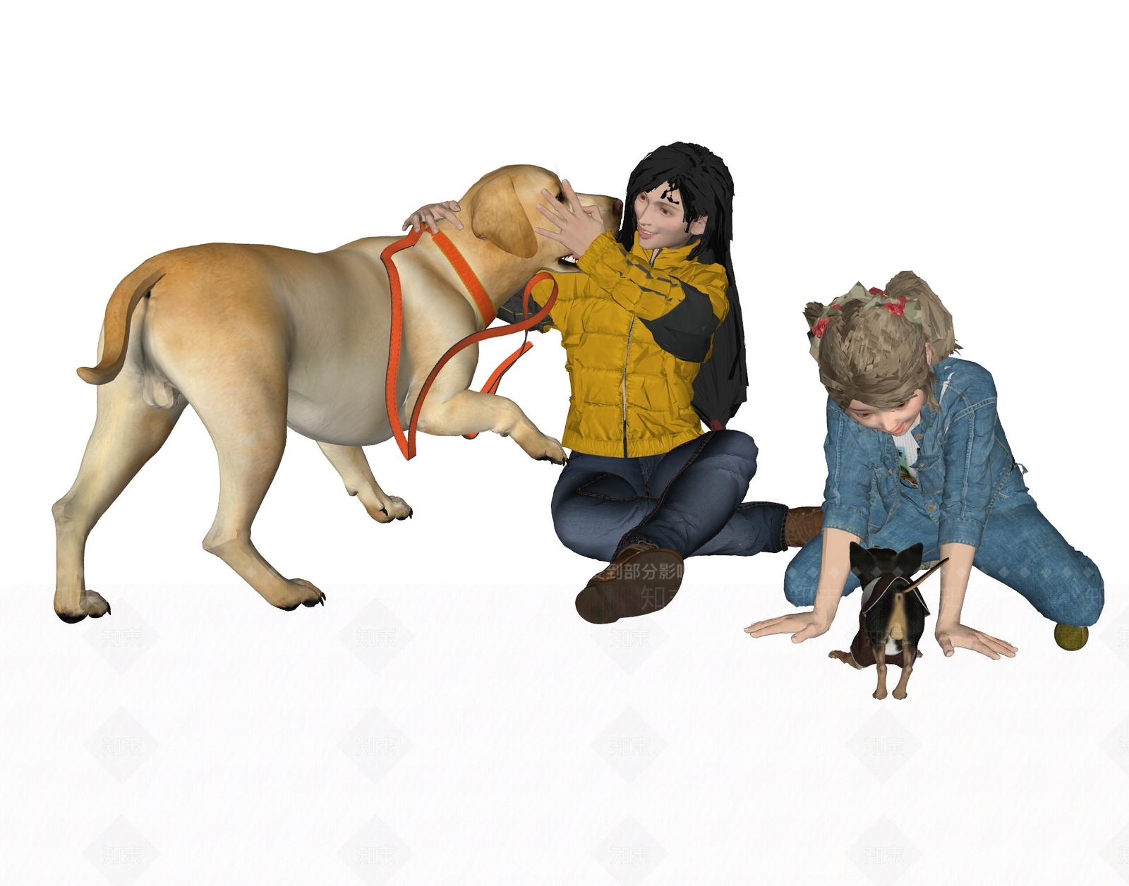 现代宠物犬SU模型下载【ID:1108156245】