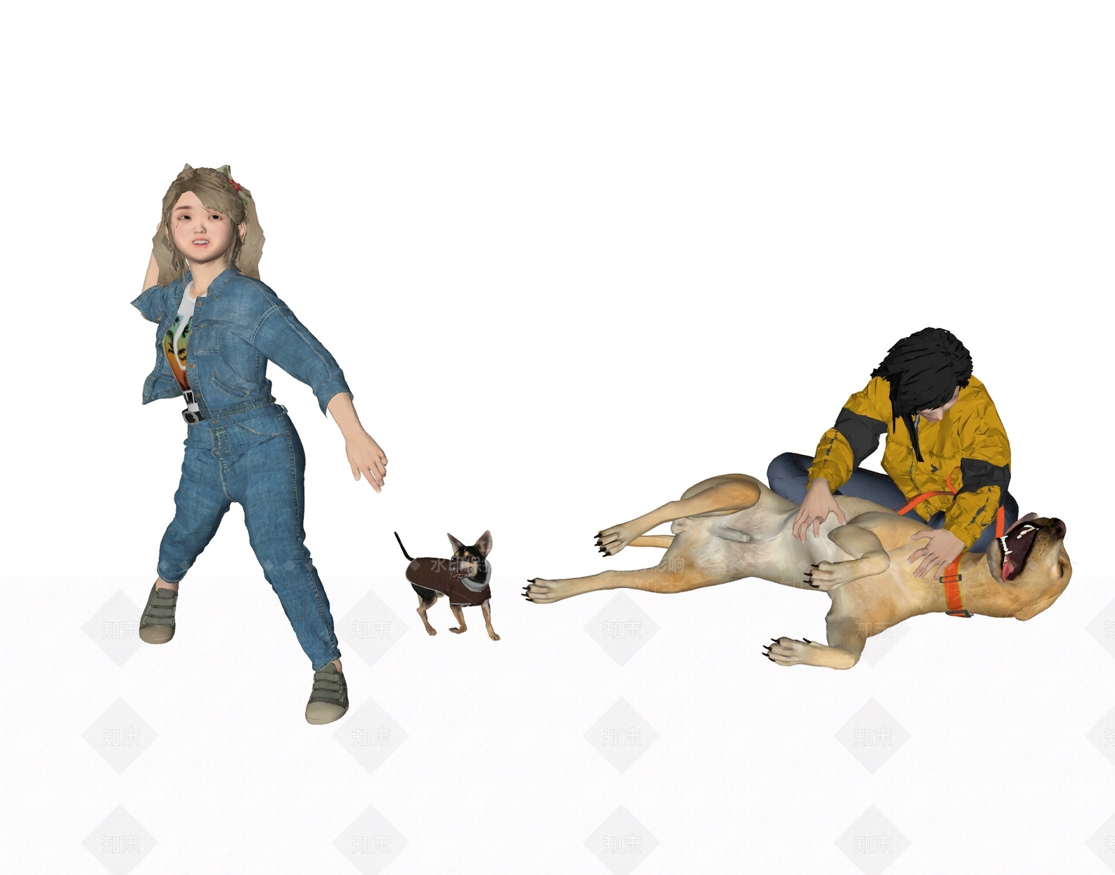 现代宠物犬SU模型下载【ID:1108156324】
