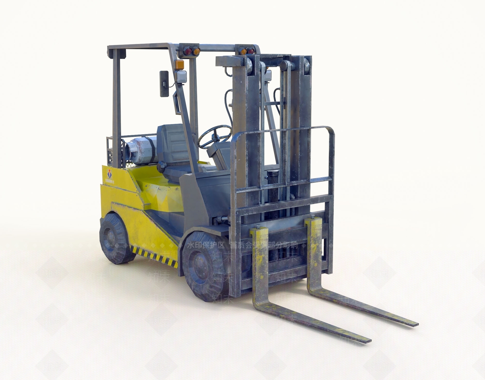 工业风叉车3D模型下载【ID:1108156630】