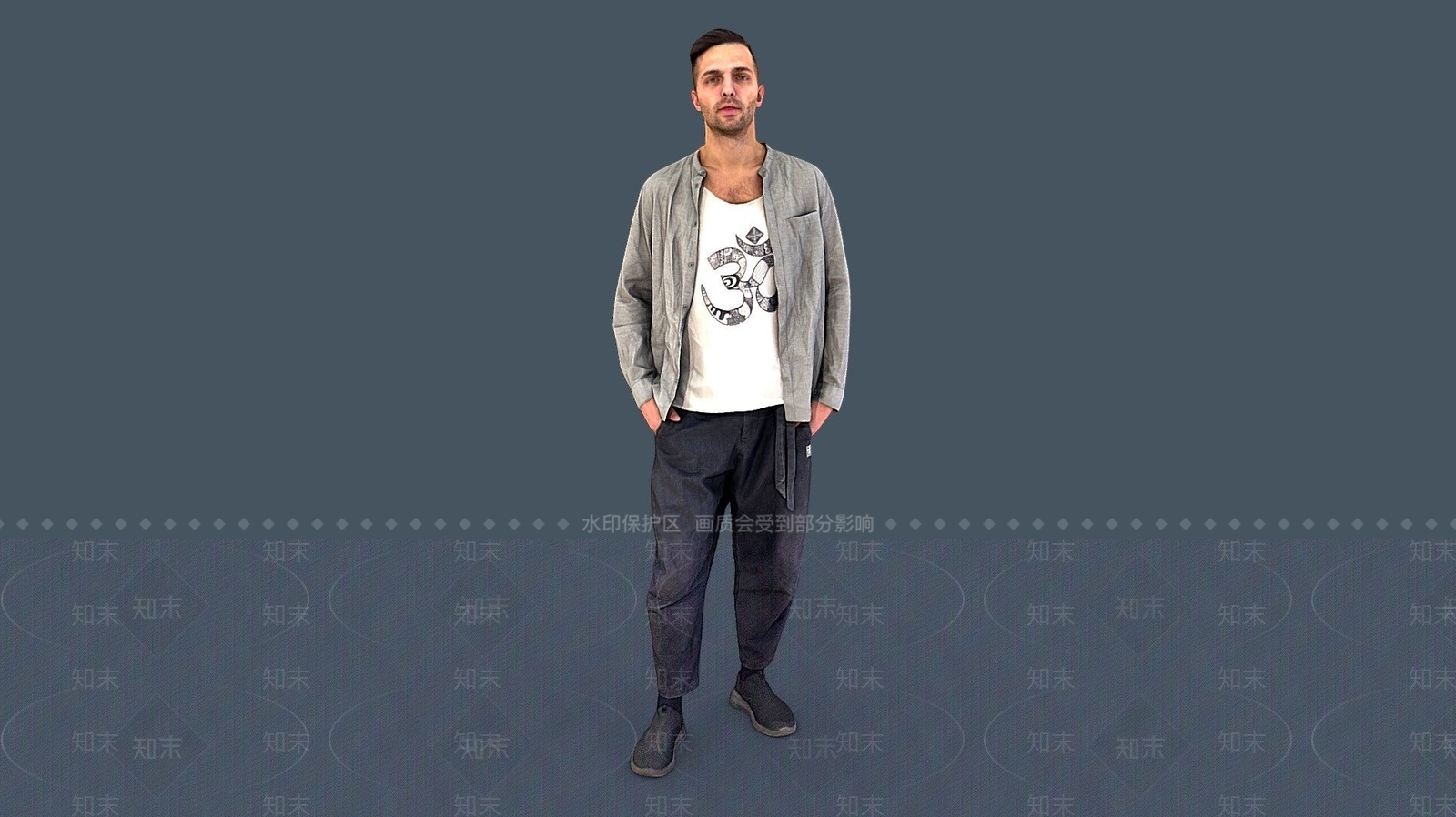 现代男人3D模型下载【ID:1108168516】