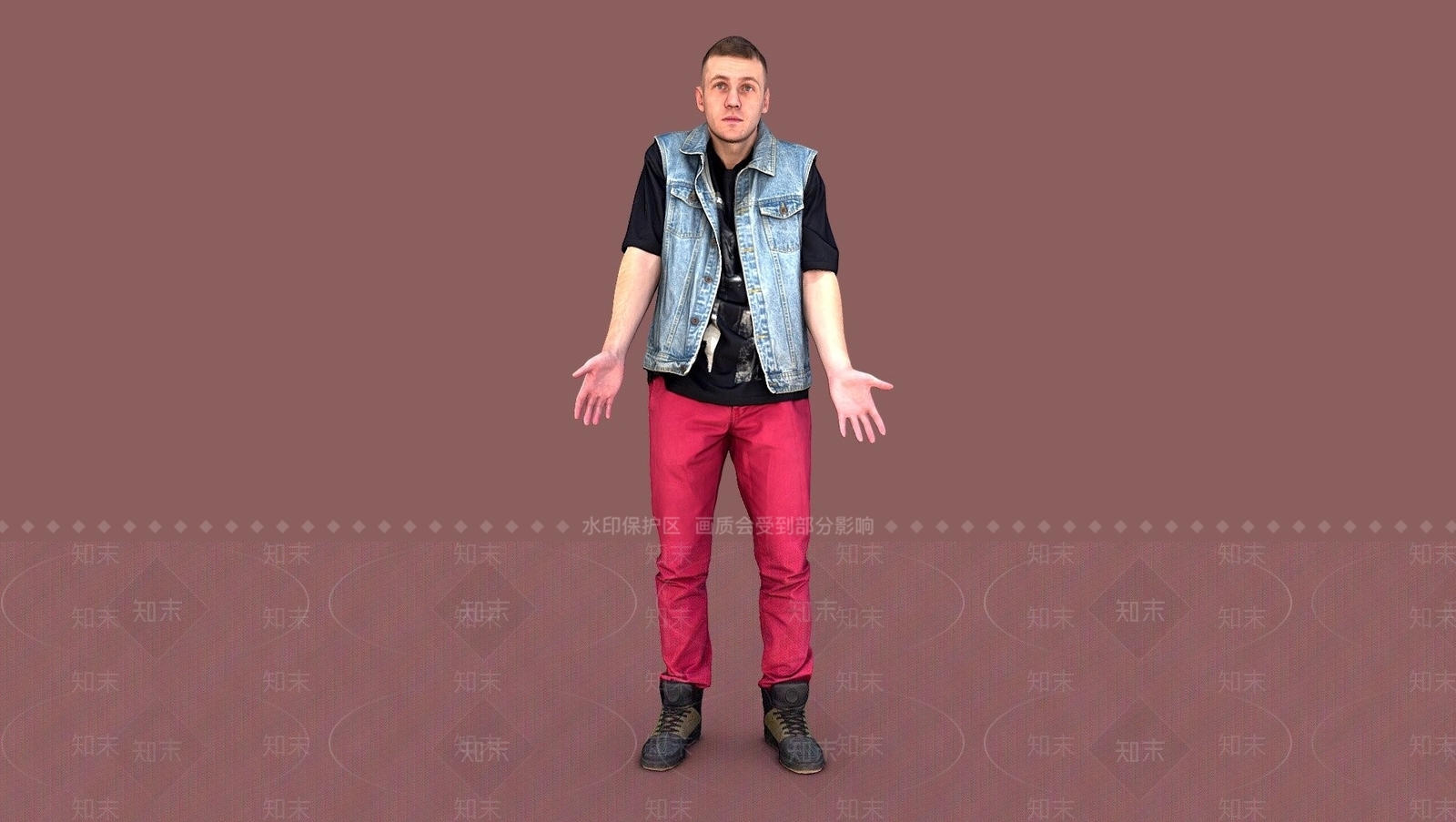 现代男人3D模型下载【ID:1108168670】