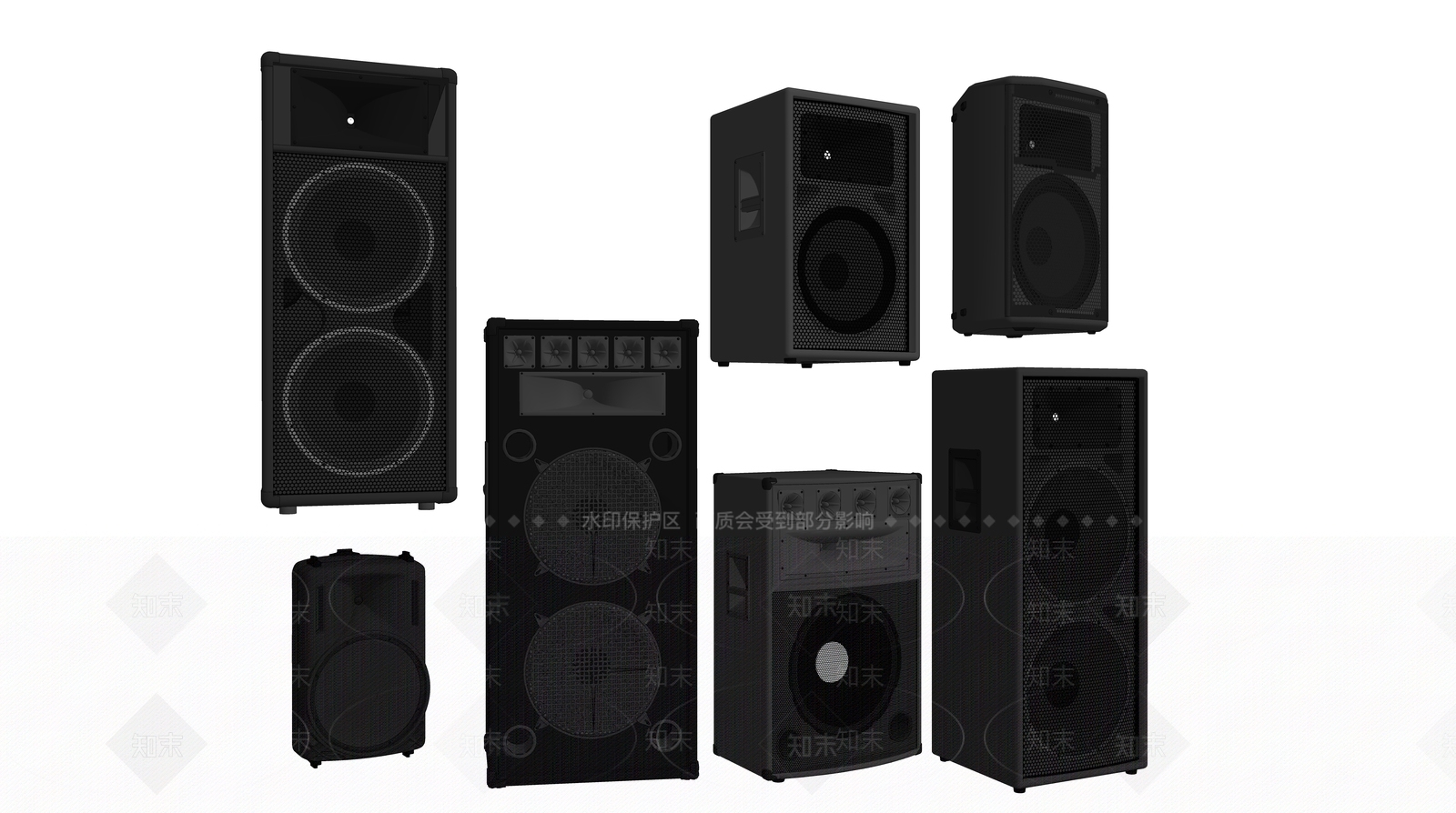 现代舞台音响SU模型下载【ID:1108174435】