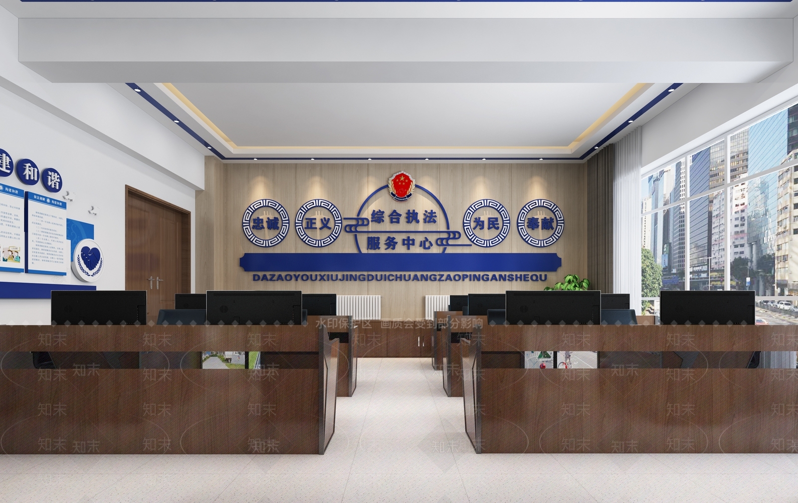 现代指挥控制室3D模型下载【ID:1108179270】