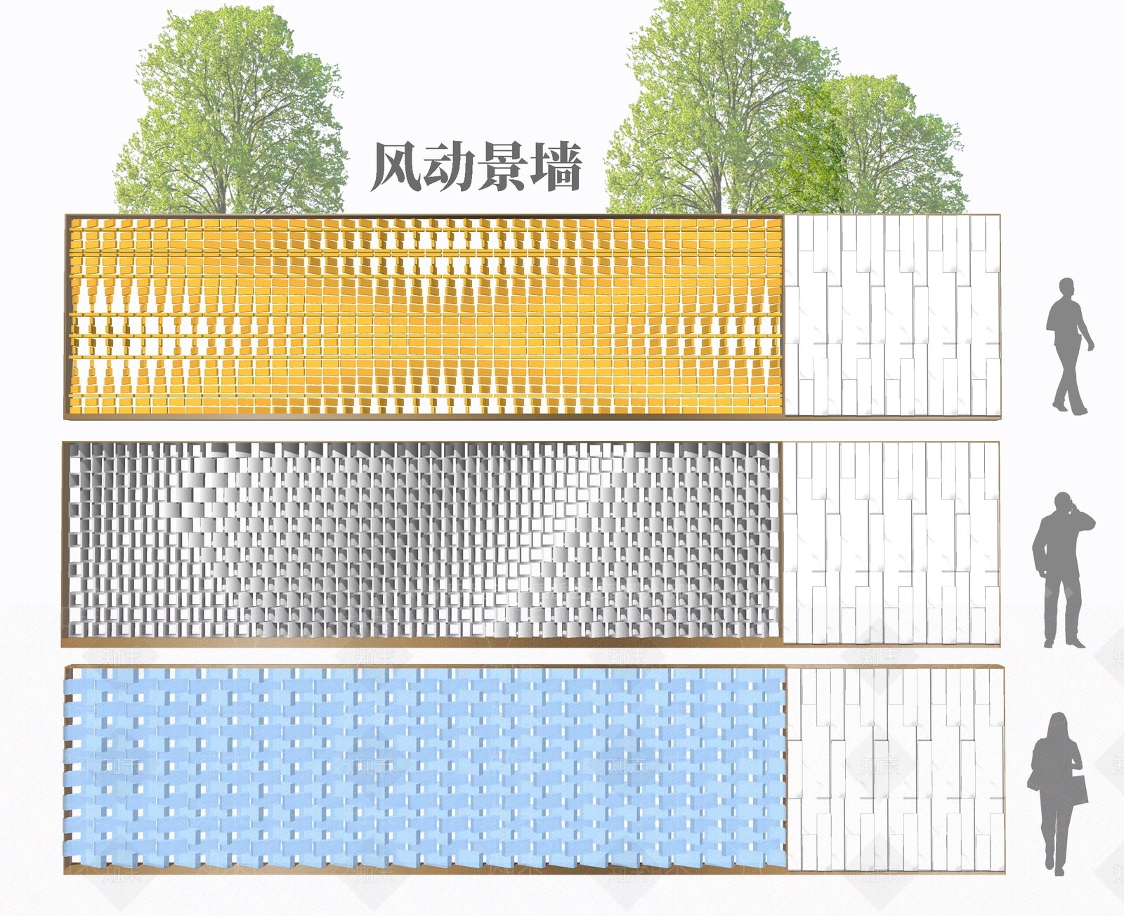 现代景墙SU模型精品下载_SketchUp模型_知末网