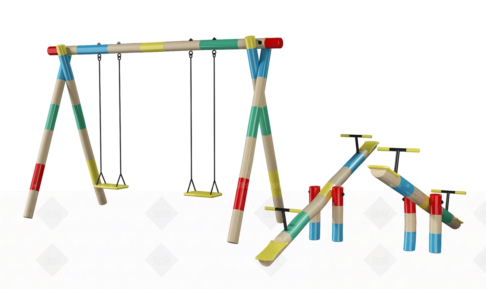现代跷跷板3D模型下载【ID:1108182976】